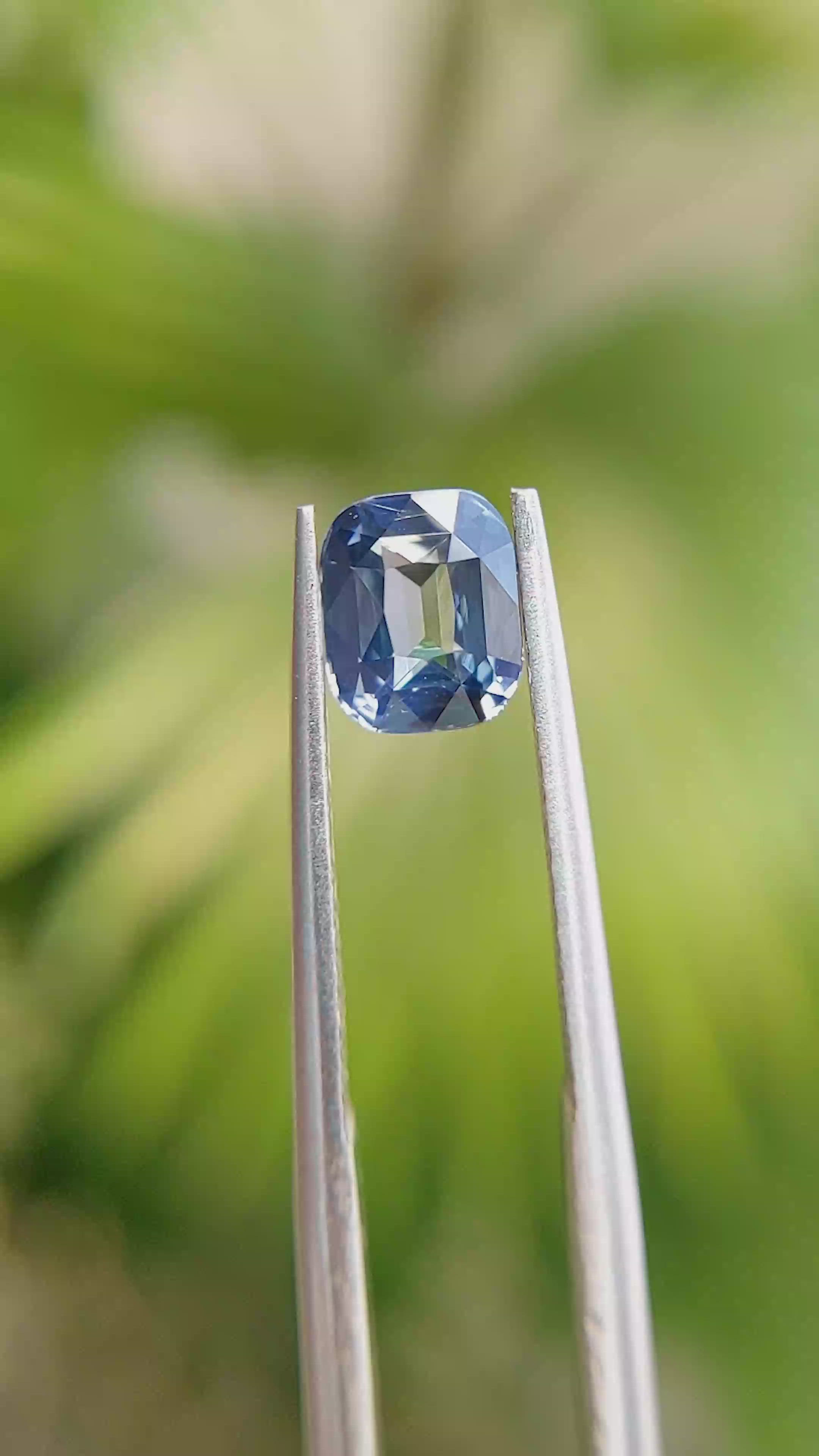 1.64 Ct. Blue Sapphire from Ceylon (Sri Lanka) Size Video