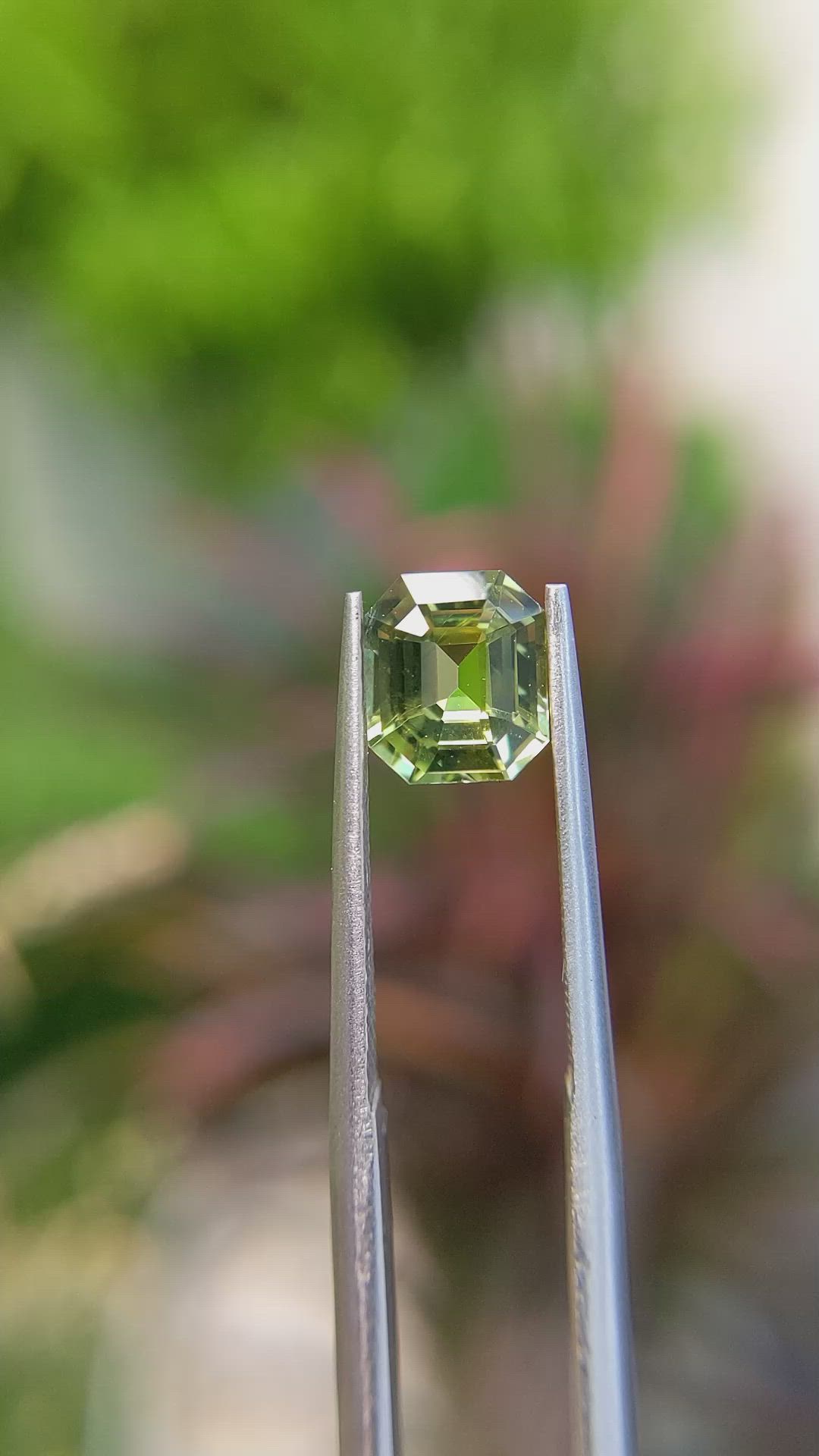1.67 Ct. Yellowish Green Sapphire from Madagascar Size Video
