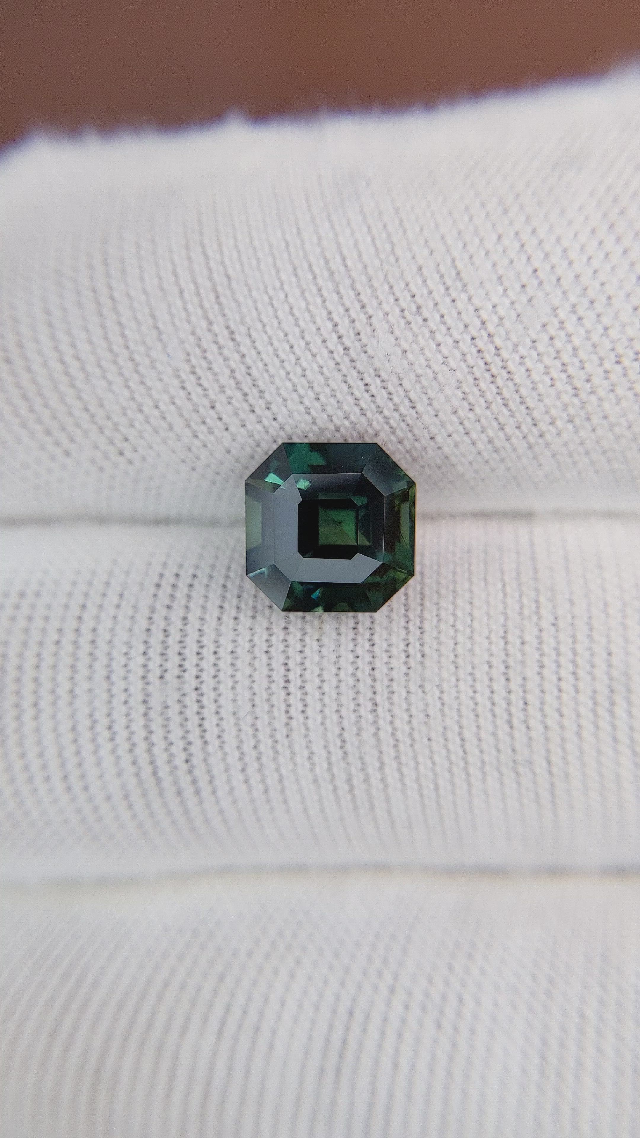 3.04 Ct. Bluish Green Sapphire from Madagascar Size Video