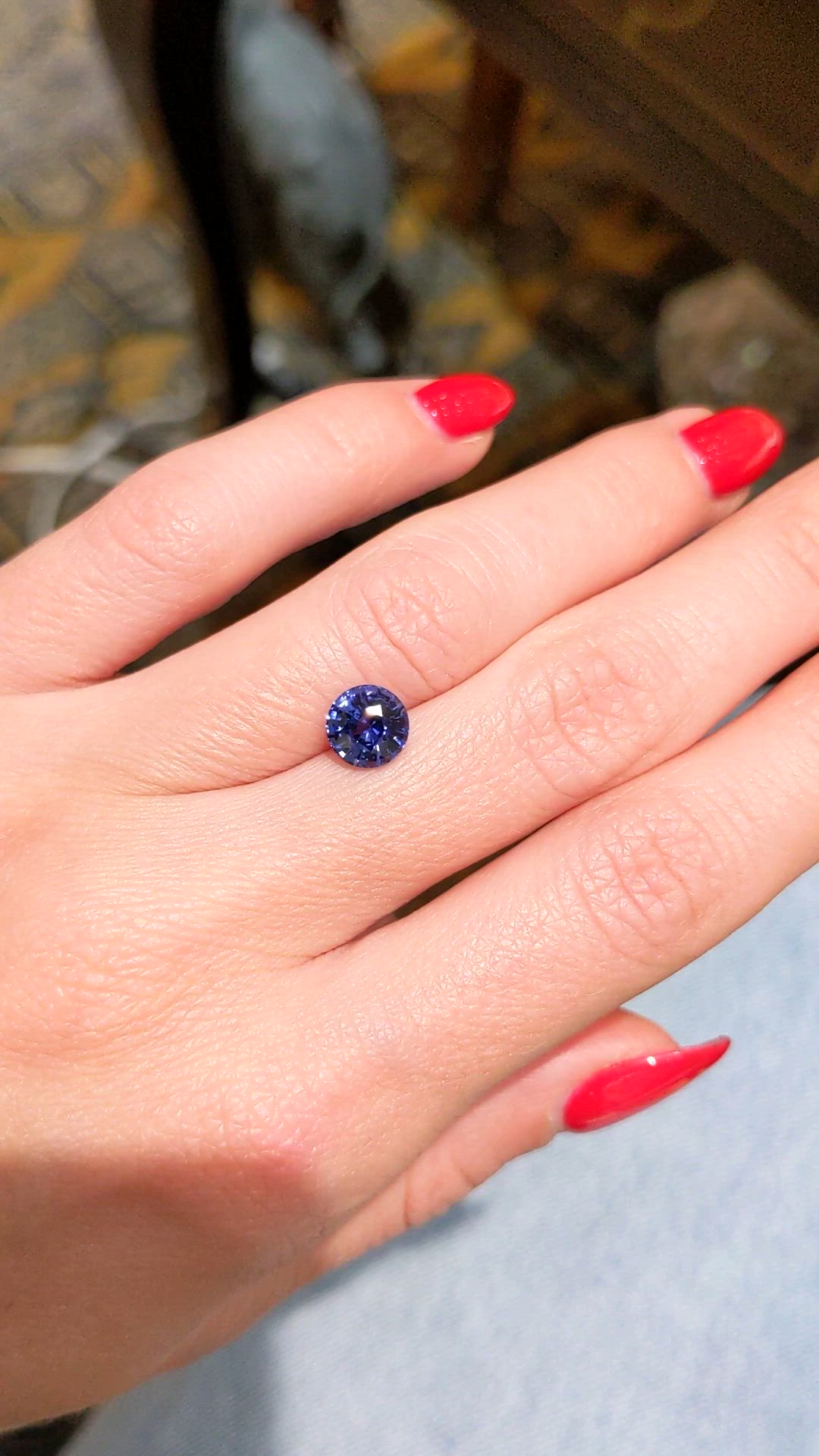 1.80 Ct. Blue Sapphire from Ceylon (Sri Lanka) Size Video