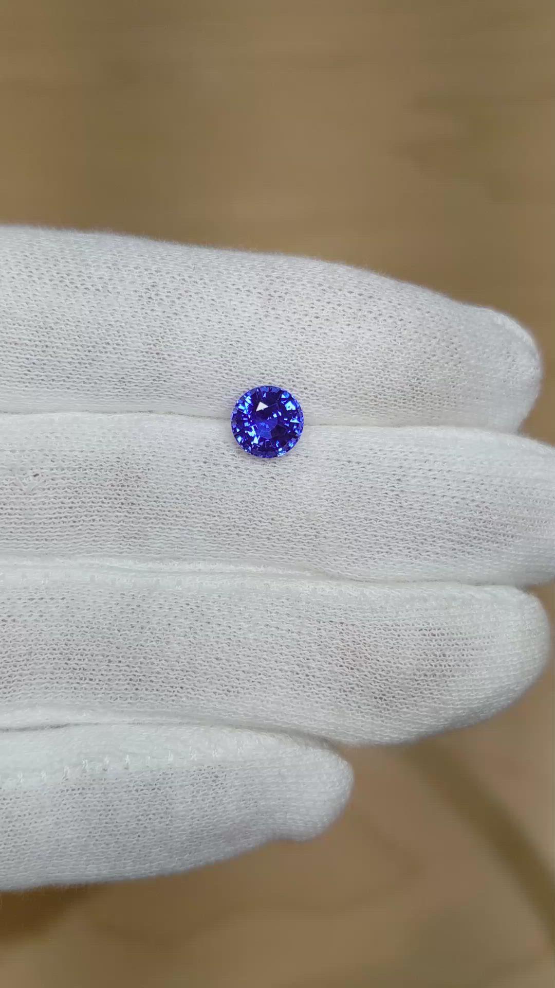 1.80 Ct. Blue Sapphire from Ceylon (Sri Lanka) Size Video