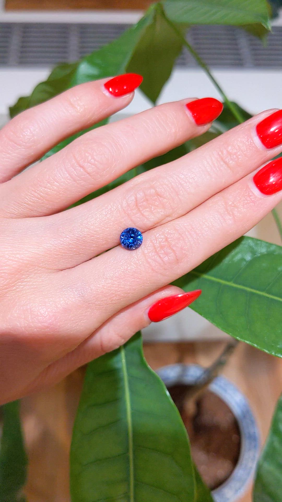 1.56 Ct. Blue Sapphire from Ceylon (Sri Lanka) Size Video