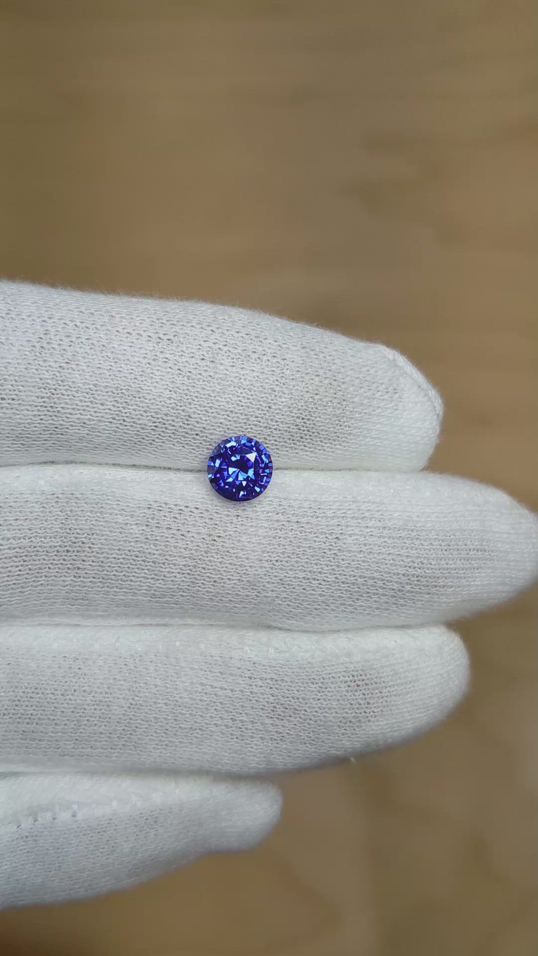 1.56 Ct. Blue Sapphire from Ceylon (Sri Lanka) Size Video