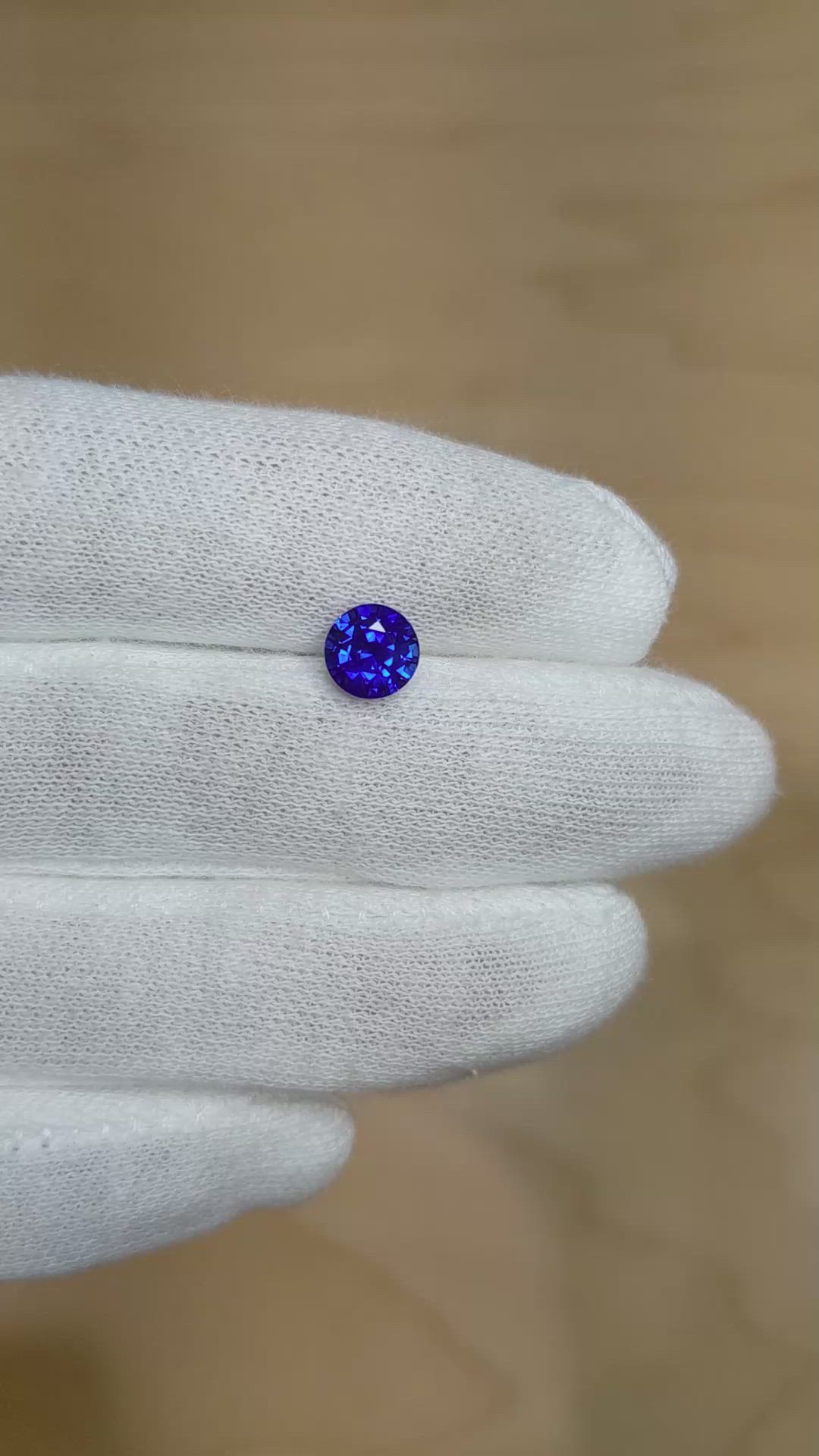 1.65 Ct. Blue Sapphire from Ceylon (Sri Lanka) Size Video