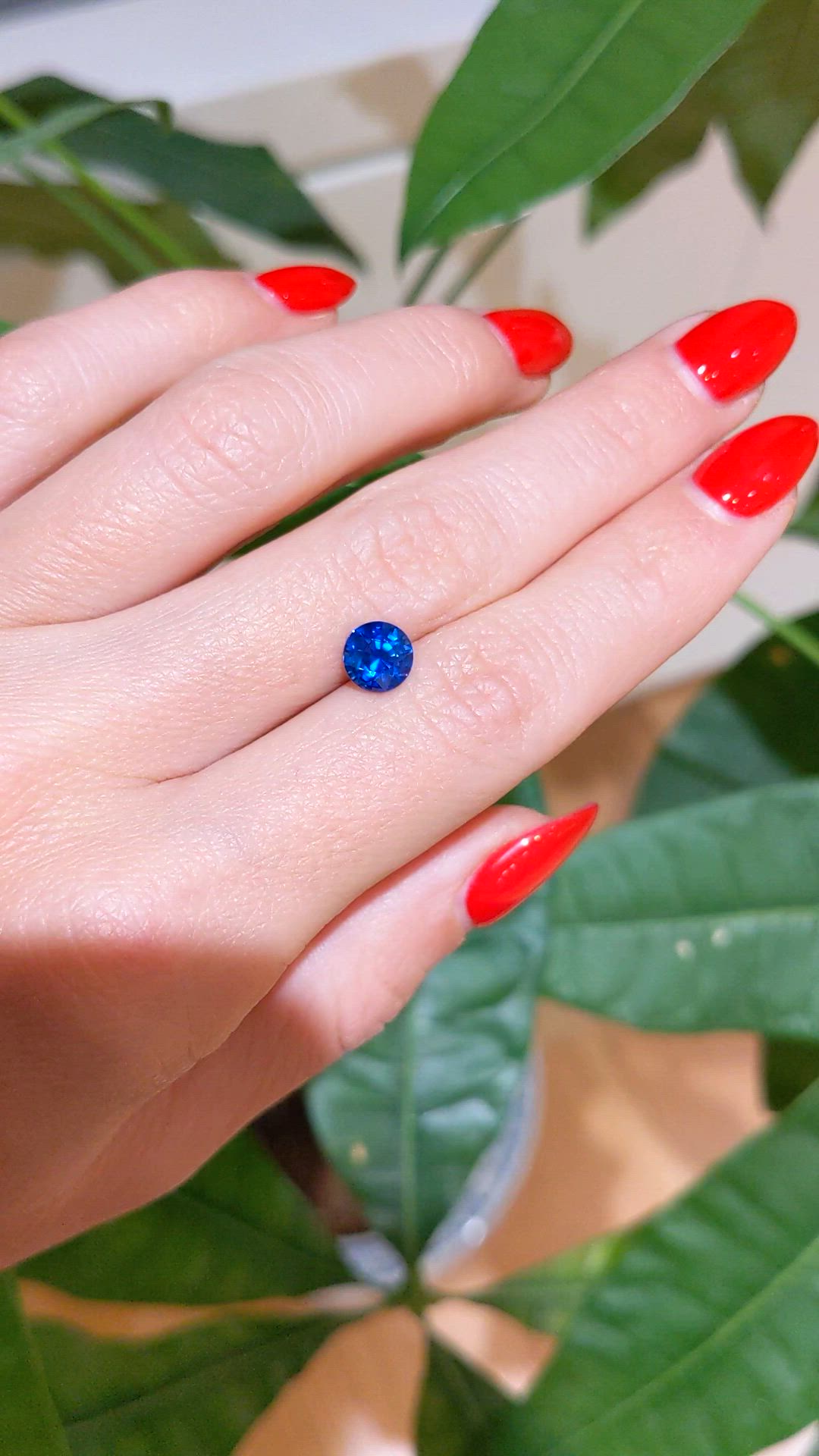 1.65 Ct. Blue Sapphire from Ceylon (Sri Lanka) Size Video