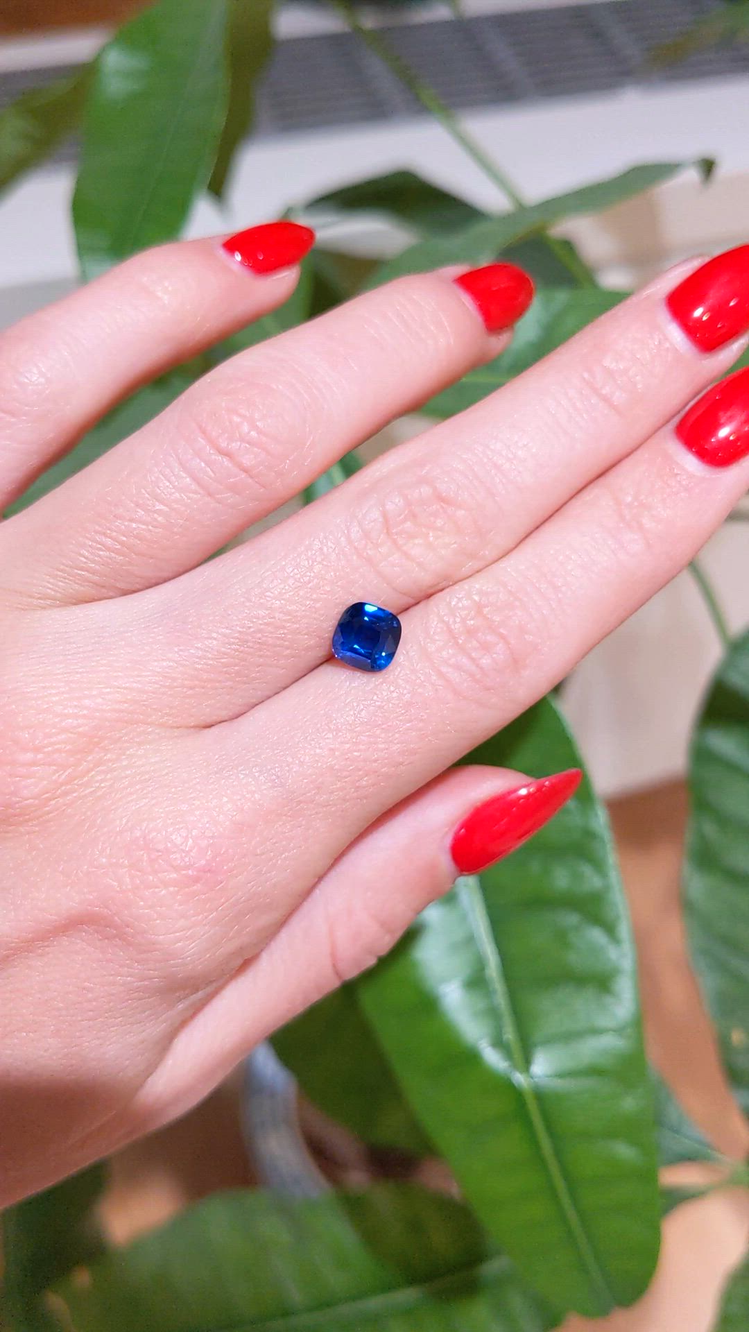 1.80 Ct. Blue Sapphire from Ceylon (Sri Lanka) Size Video