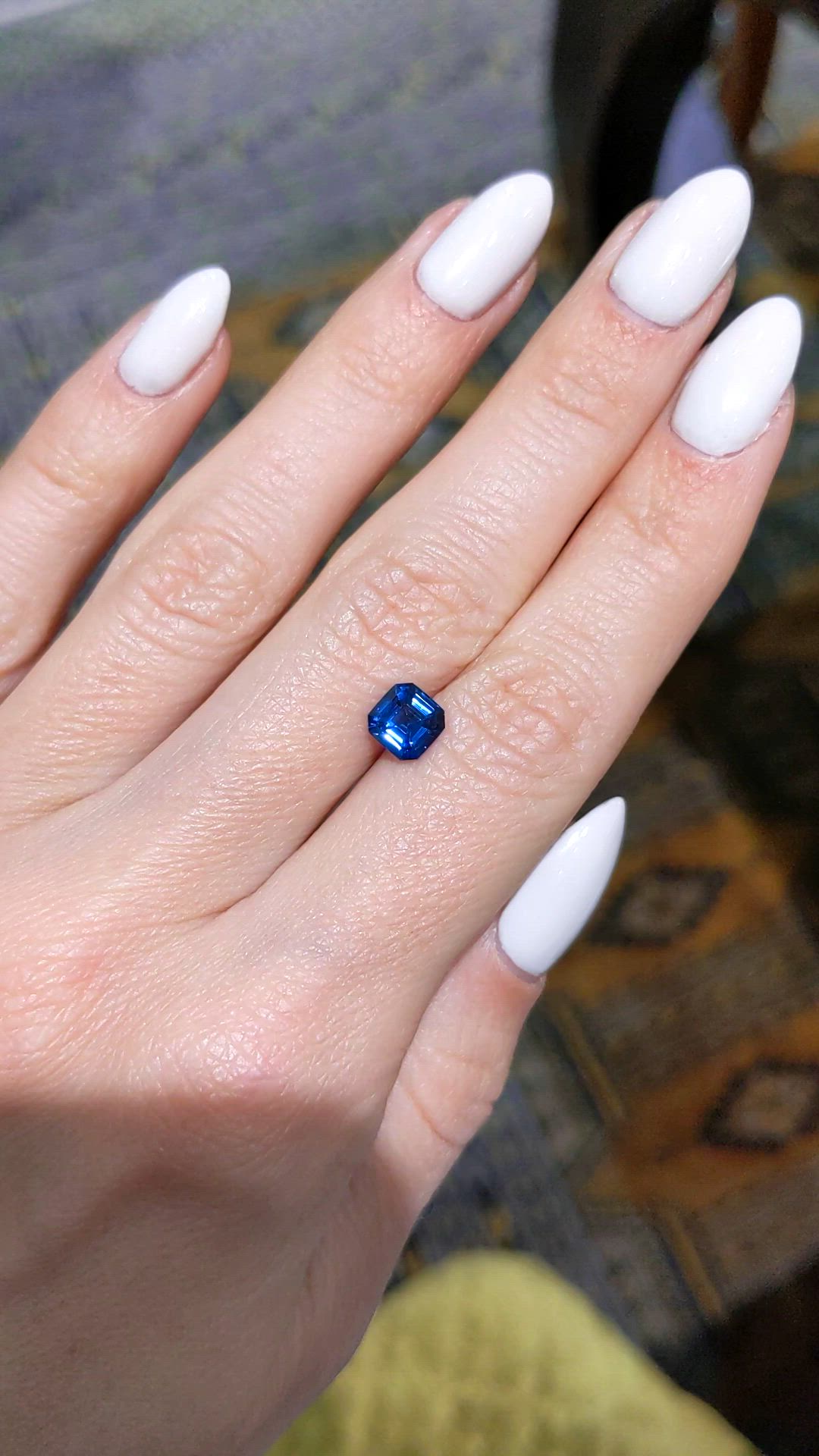 1.34 Ct. Blue Sapphire from Ceylon (Sri Lanka) Size Video