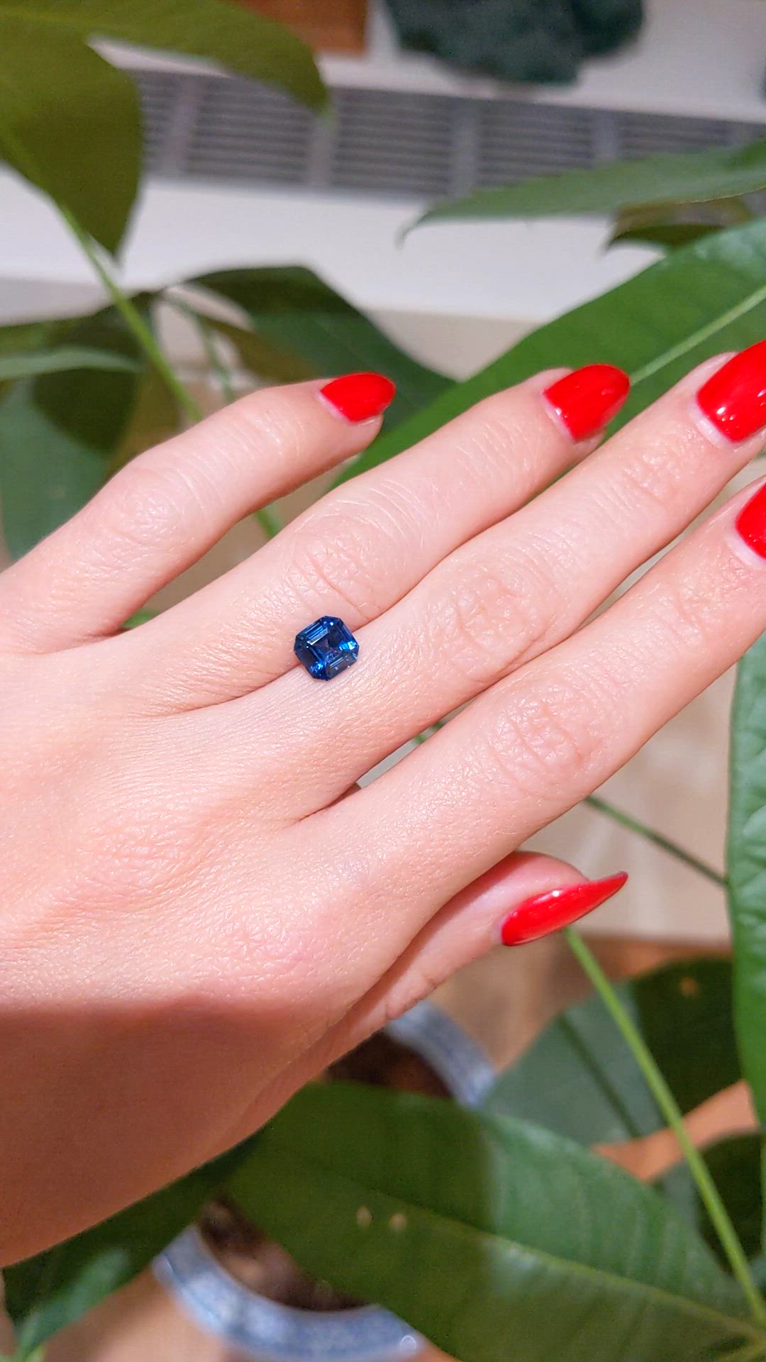 1.49 Ct. Blue Sapphire from Ceylon (Sri Lanka) Size Video