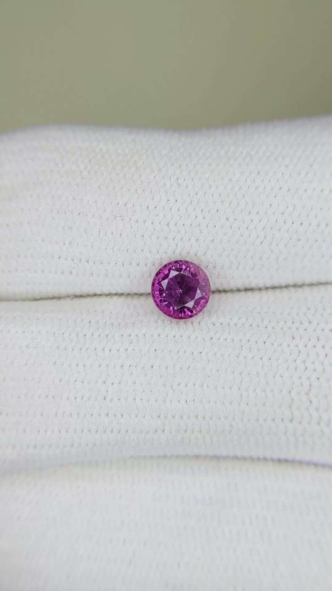 0.85 Ct. Pinkish Purple Sapphire from Ceylon (Sri Lanka) Size Video