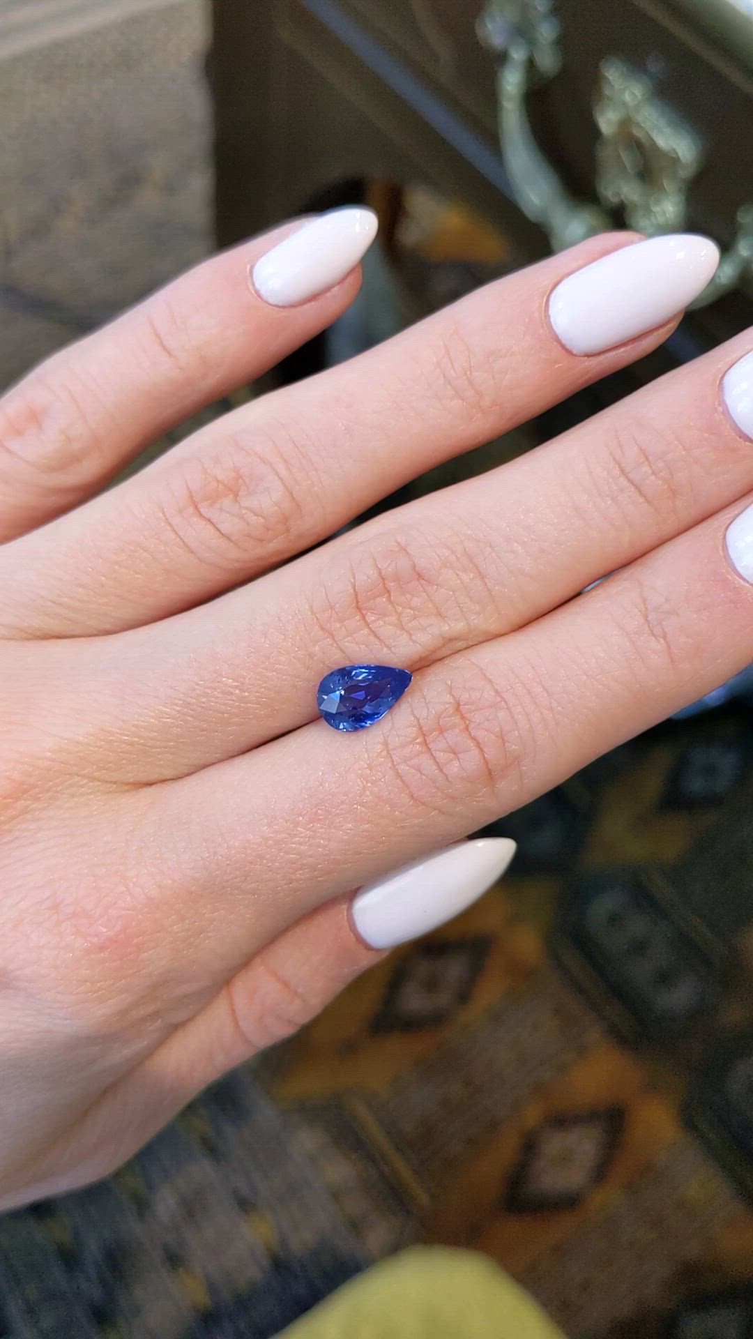 2.03 Ct. Blue Sapphire from Ceylon (Sri Lanka) Size Video