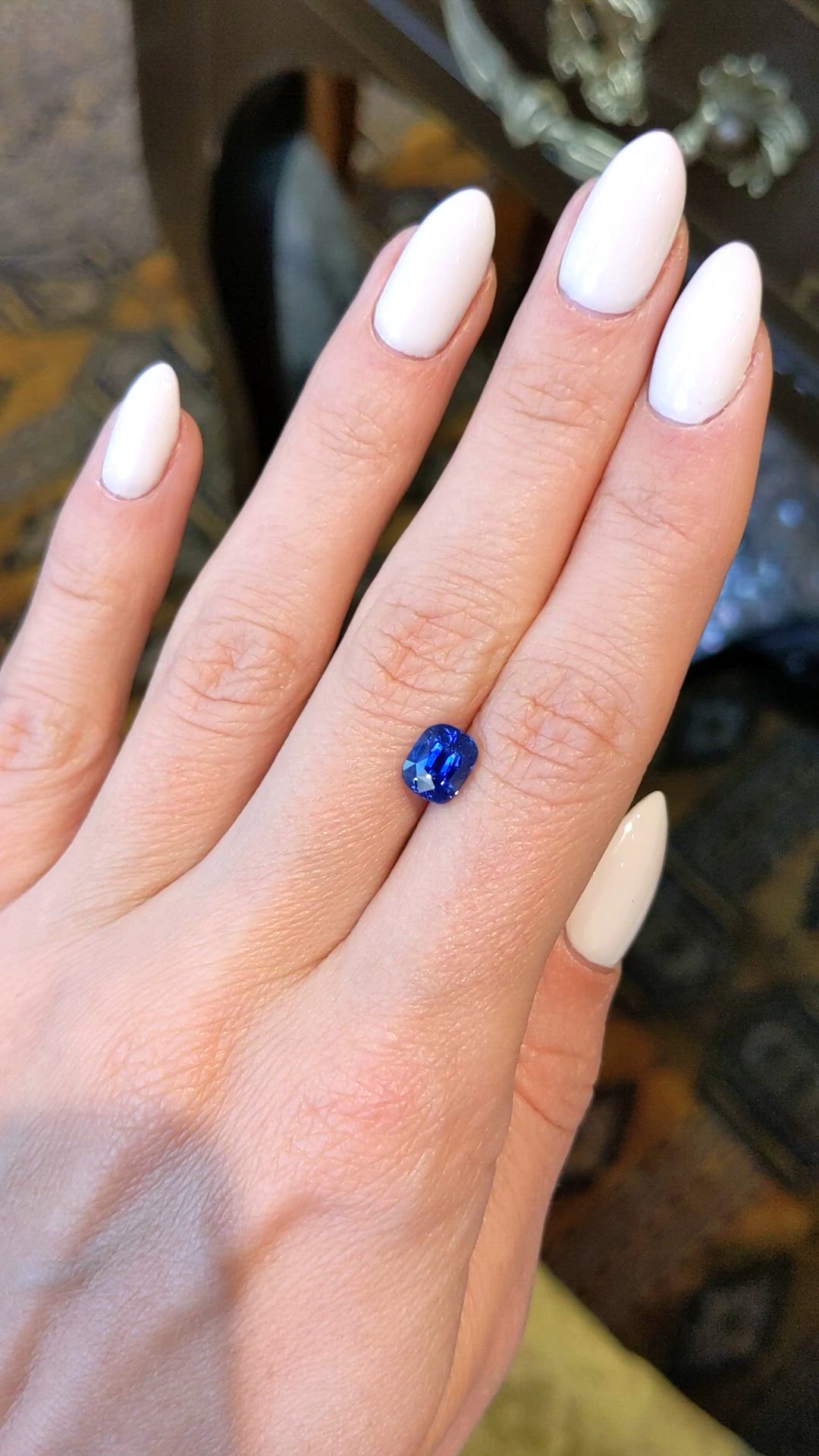 2.03 Ct. Blue Sapphire from Ceylon (Sri Lanka) Size Video