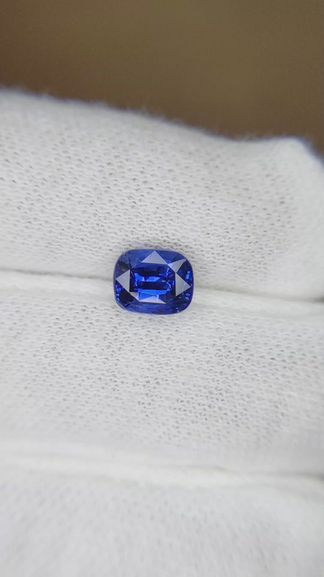 2.03 Ct. Blue Sapphire from Ceylon (Sri Lanka) Size Video