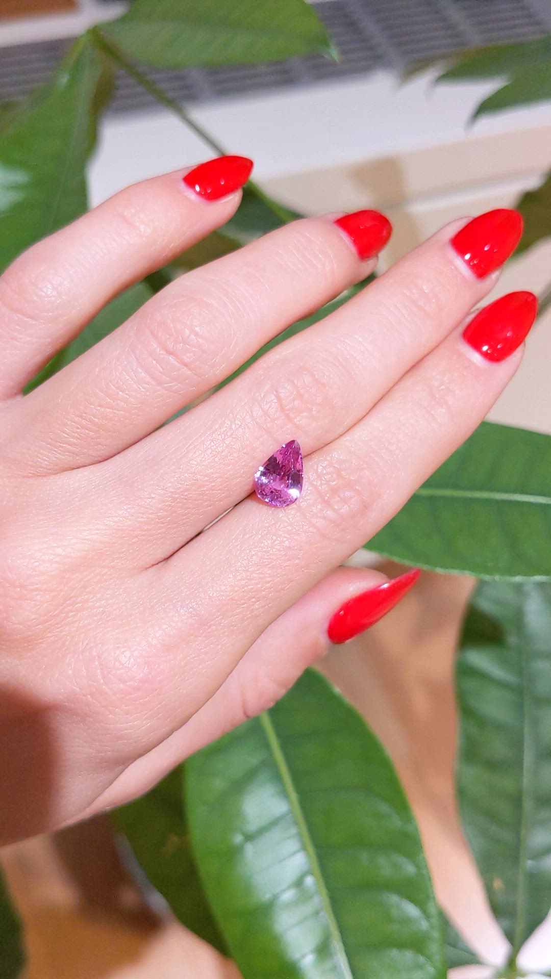 2.29 Ct. Pink Sapphire from Ceylon (Sri Lanka) Size Video