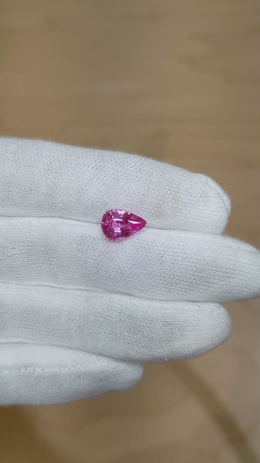 2.29 Ct. Pink Sapphire from Ceylon (Sri Lanka) Size Video