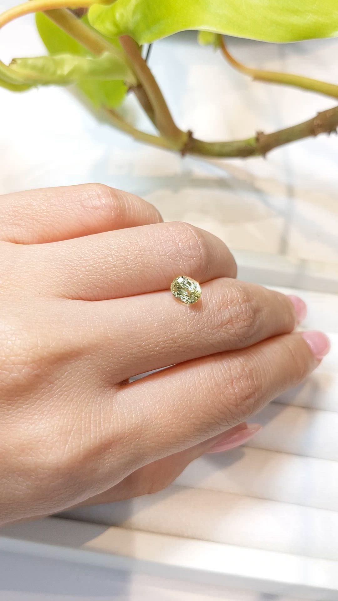 1.72 Ct. Yellow Sapphire from Ceylon (Sri Lanka) Size Video