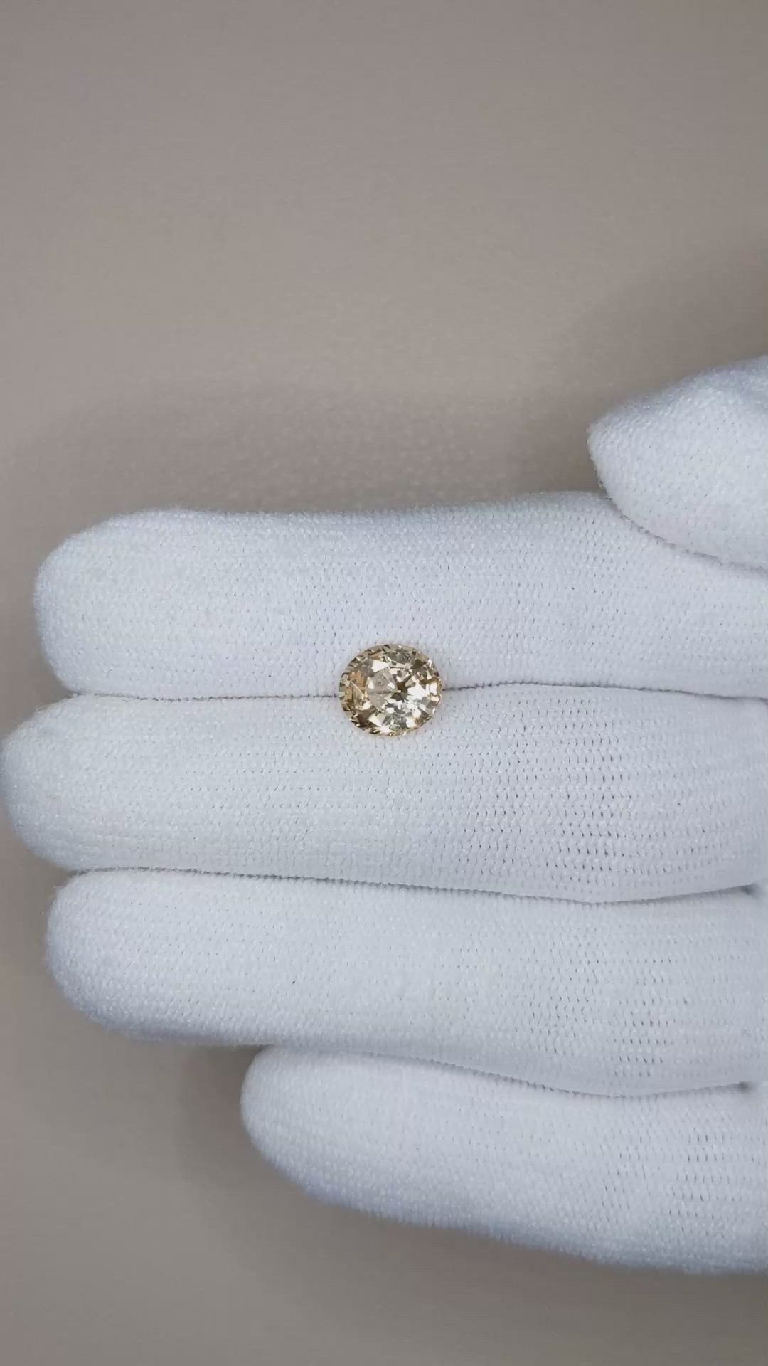 1.72 Ct. Peach Sapphire from Ceylon (Sri Lanka) Size Video