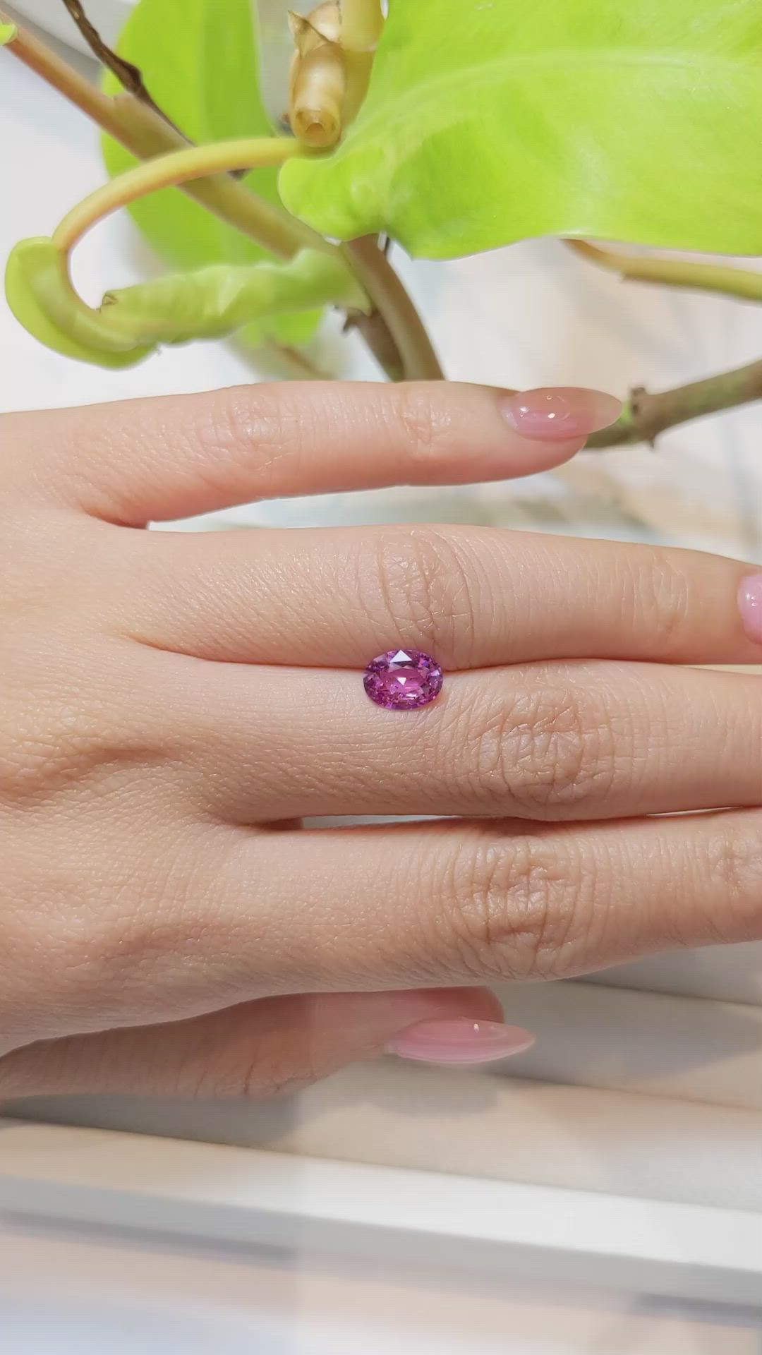 1.37 Ct. Pink Sapphire from Ceylon (Sri Lanka) Size Video
