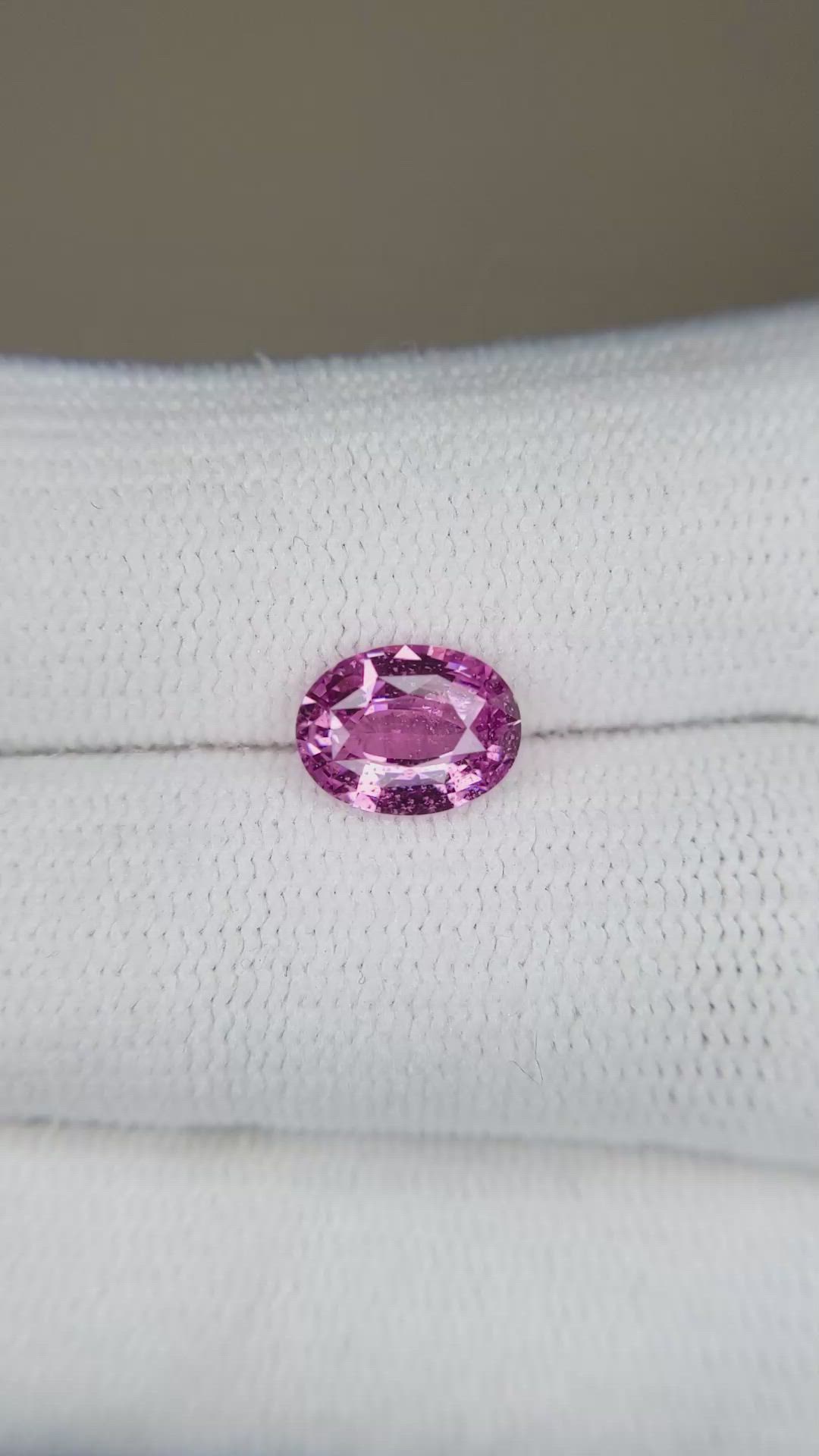 1.37 Ct. Pink Sapphire from Ceylon (Sri Lanka) Size Video