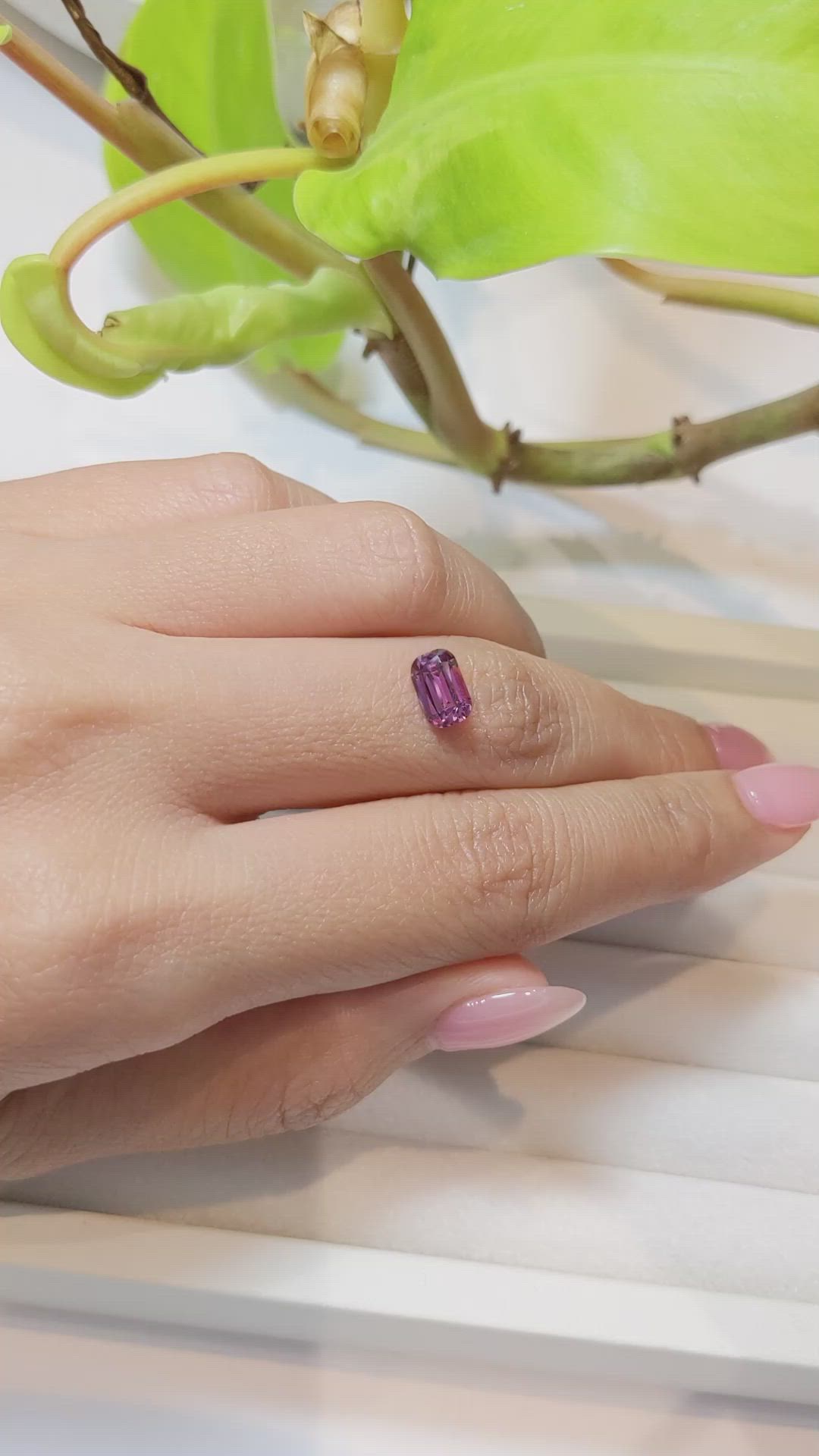 1.33 Ct. Pink Sapphire from Ceylon (Sri Lanka) Size Video