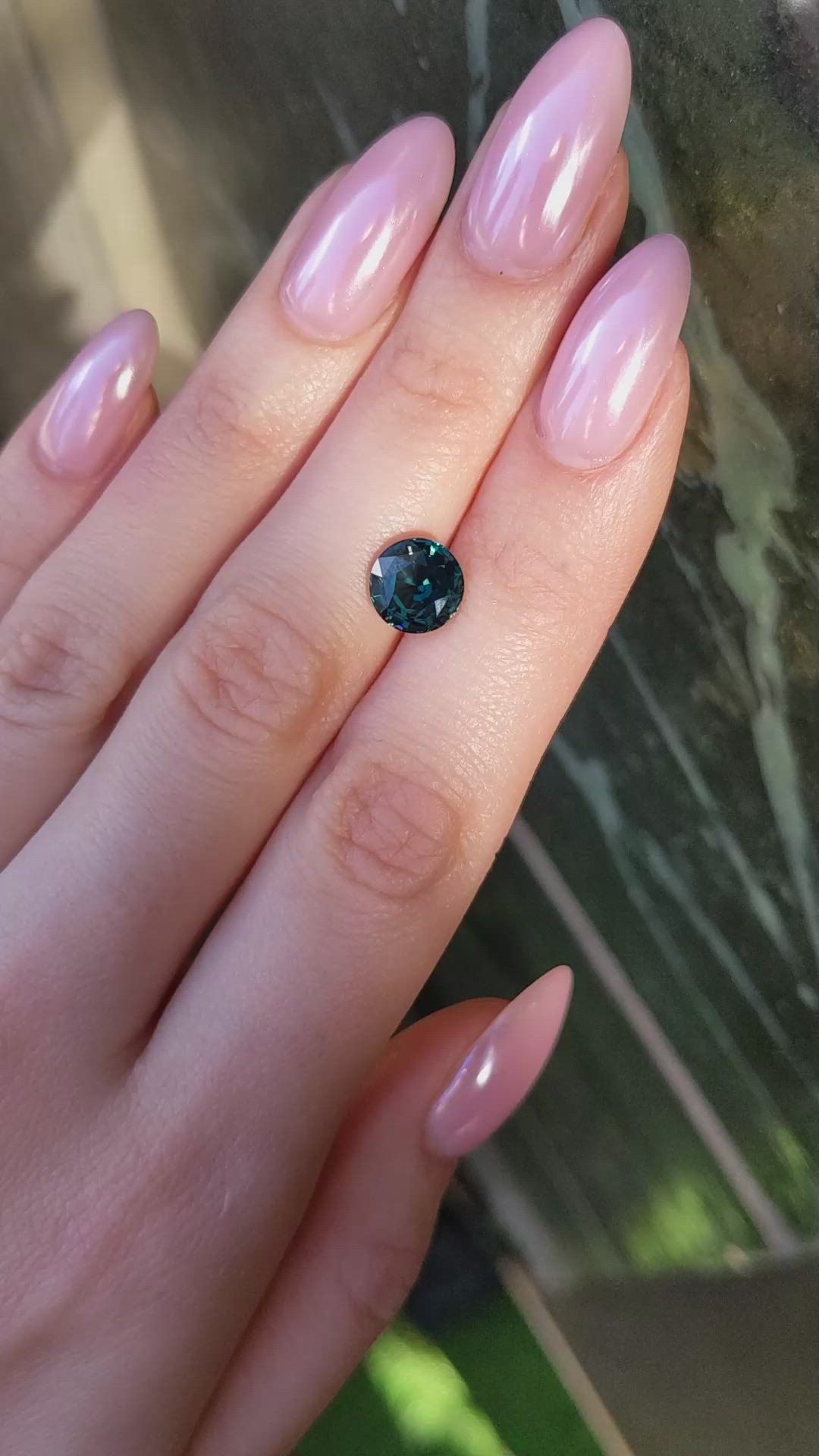 3.20 Ct. Bluish Green Sapphire from Ceylon (Sri Lanka) Size Video