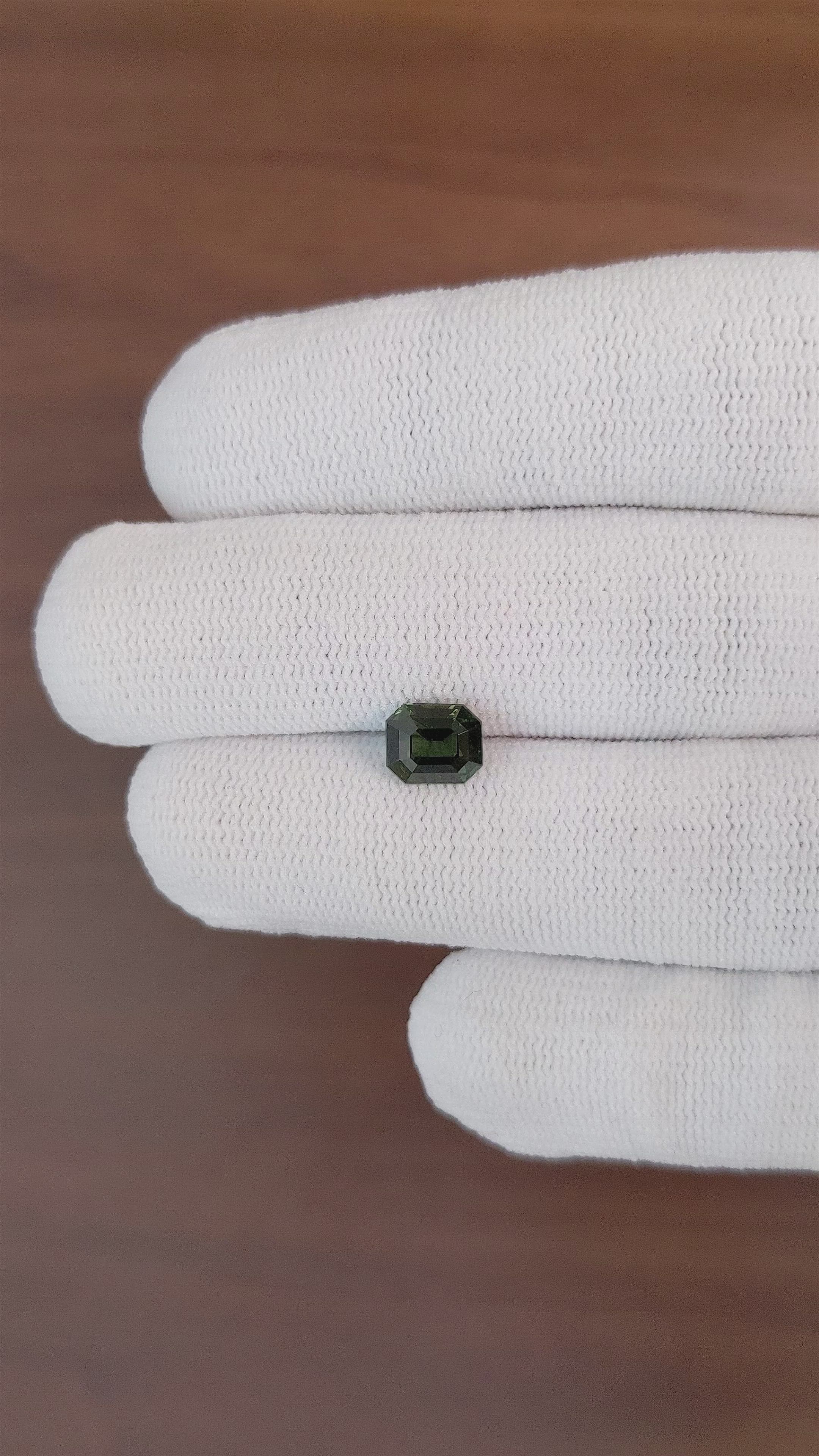 1.59 Ct. Green Sapphire from Africa Size Video