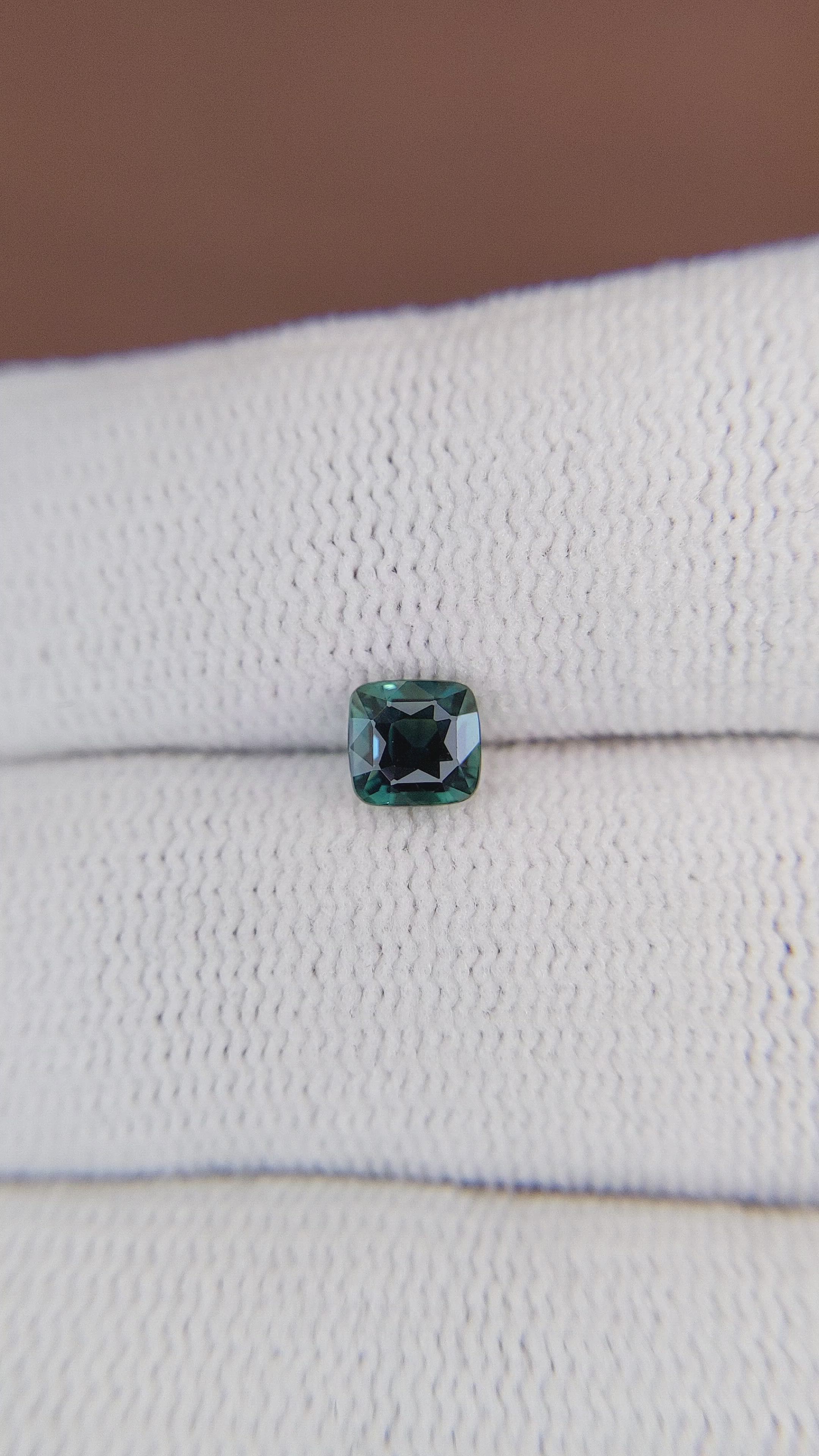 0.79 Ct. Bluish Green Sapphire from Africa Size Video