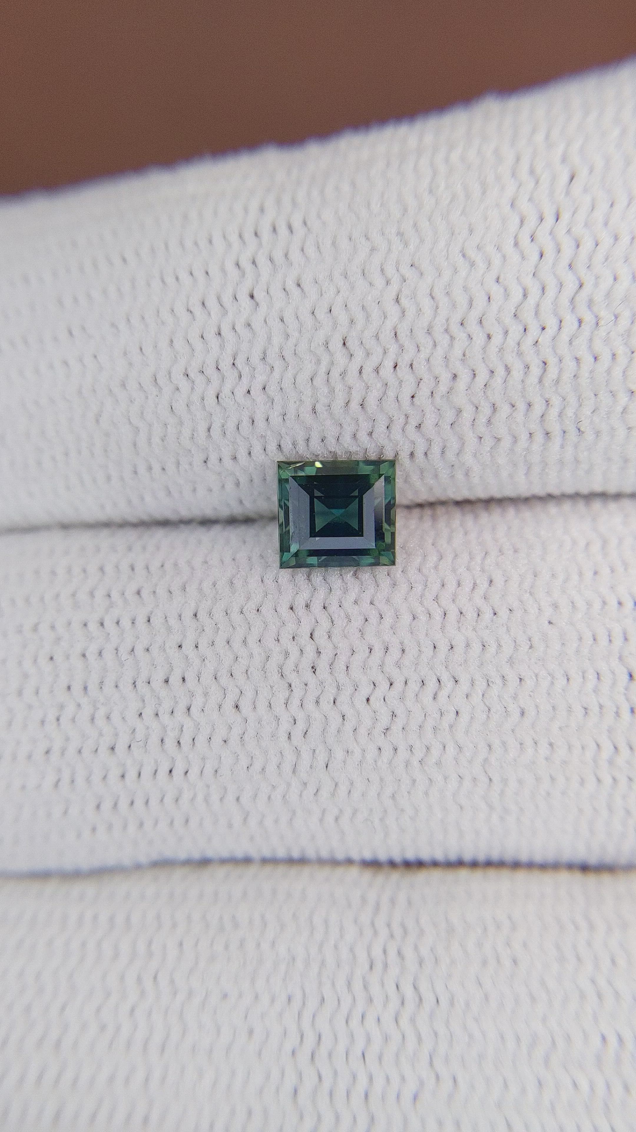0.88 Ct. Bluish Green Sapphire from Africa Size Video