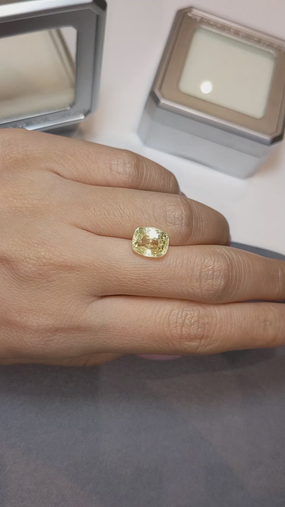 5.03 Ct. Yellow Sapphire from Madagascar Size Video