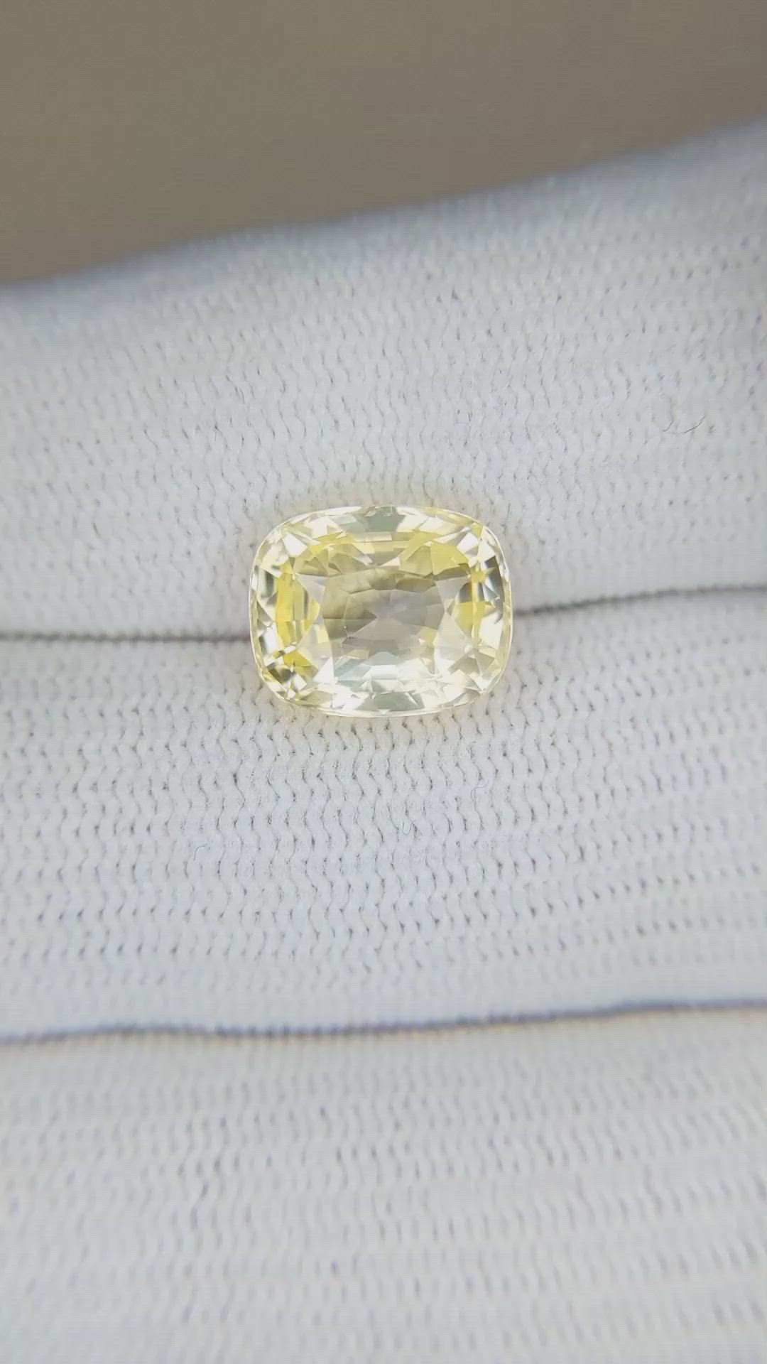 5.03 Ct. Yellow Sapphire from Madagascar Size Video