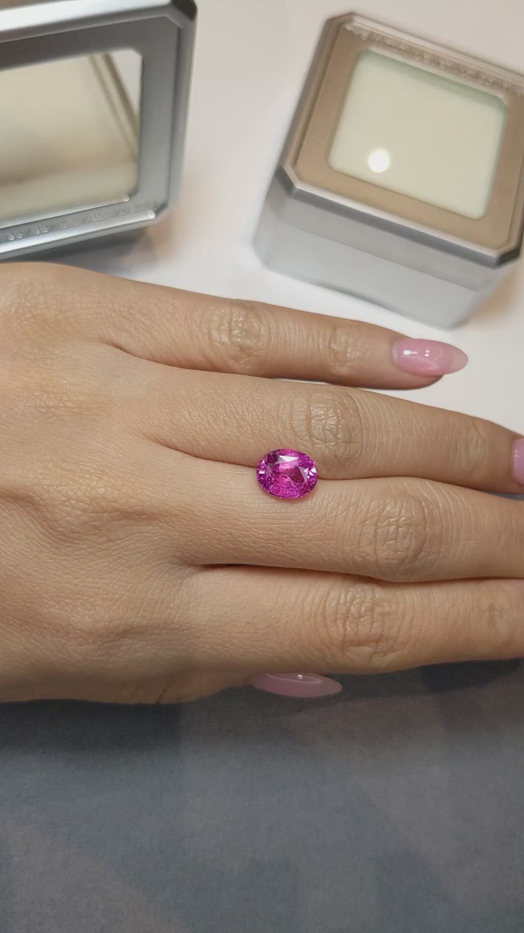 3.17 Ct. Pink Sapphire from Madagascar Size Video
