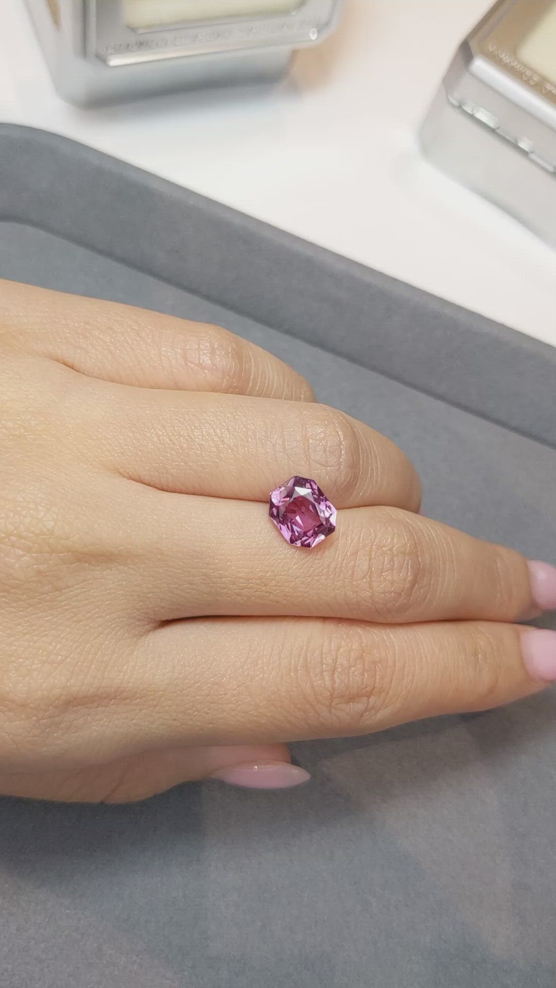 3.29 Ct. Reddish Pink Sapphire from Madagascar Size Video