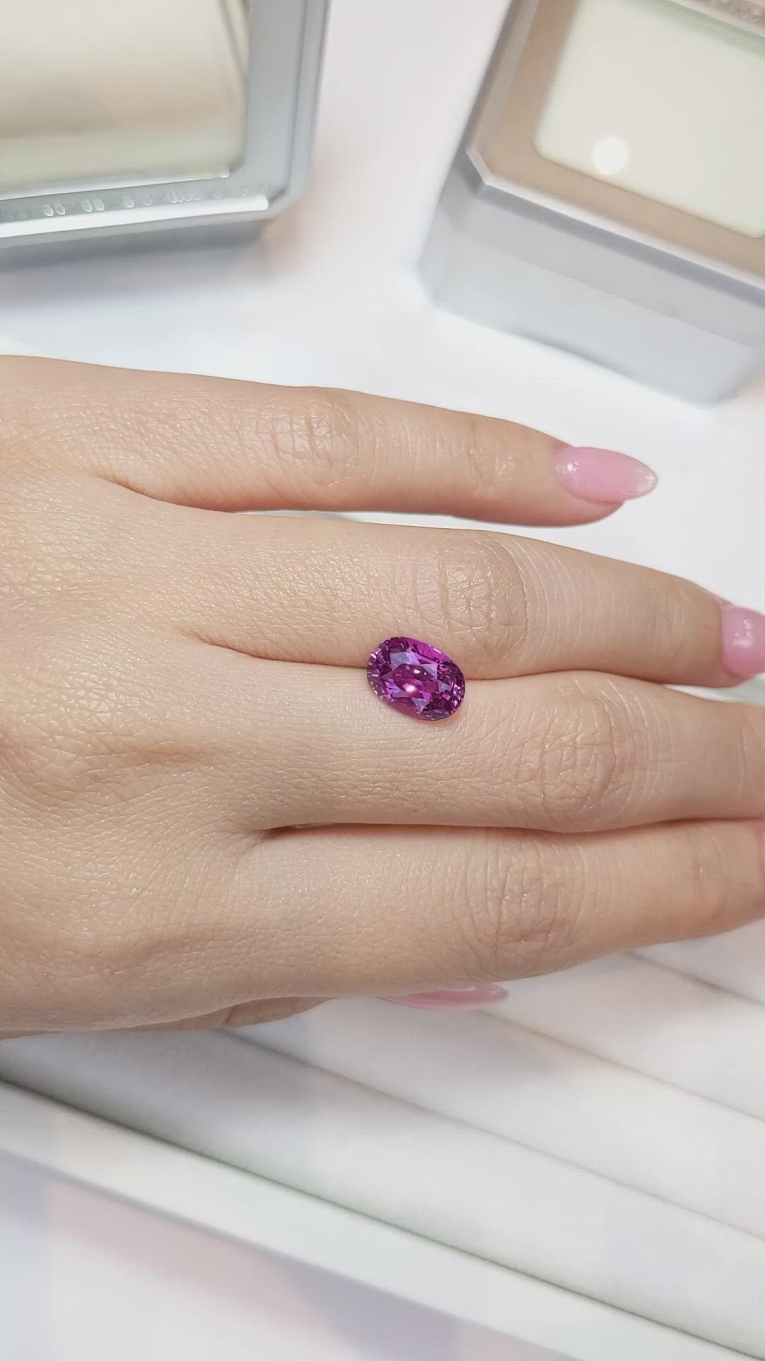 3.54 Ct. Pink Sapphire from Madagascar Size Video