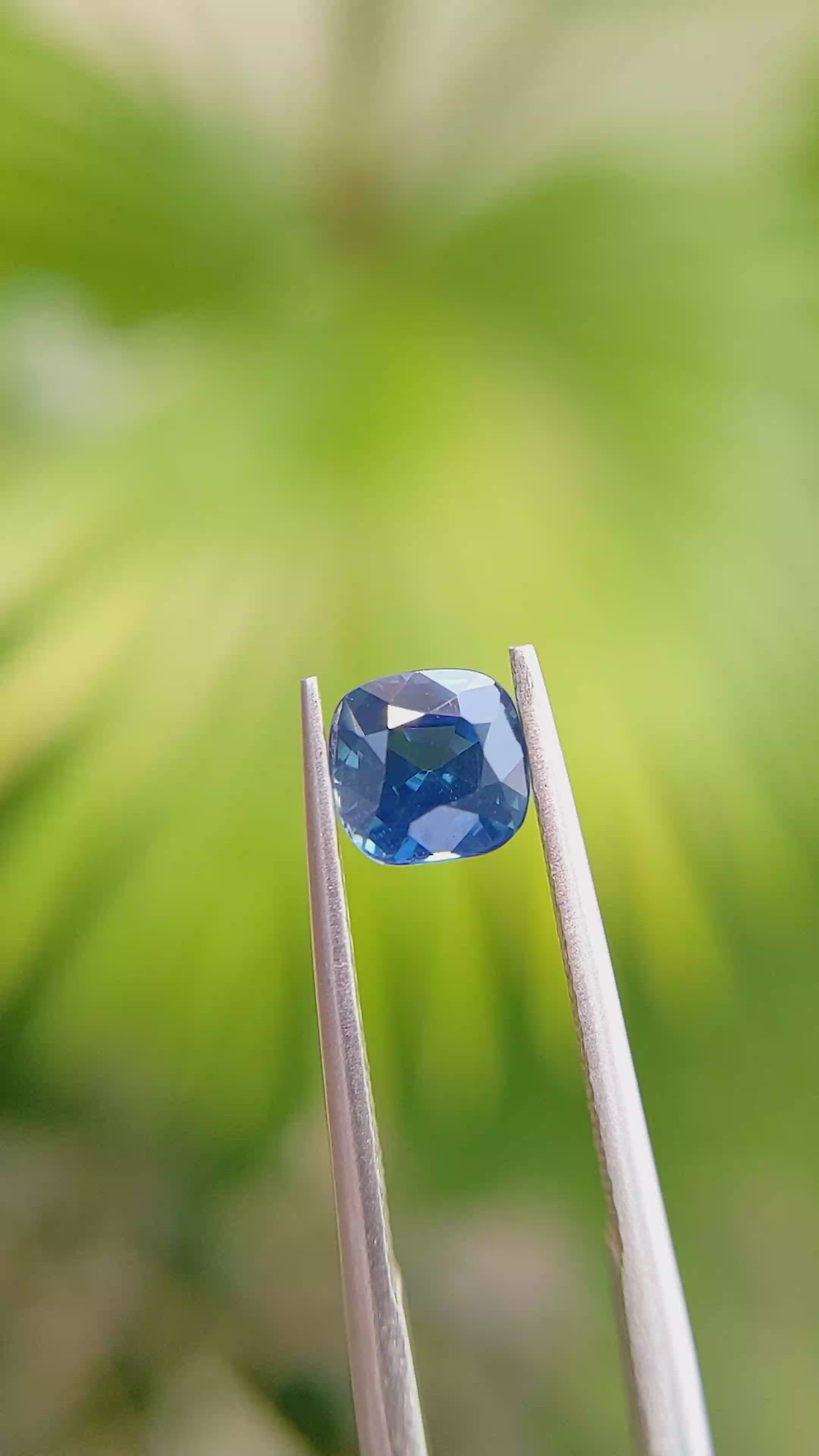 1.24 Ct. Greenish Blue Sapphire from Africa Size Video