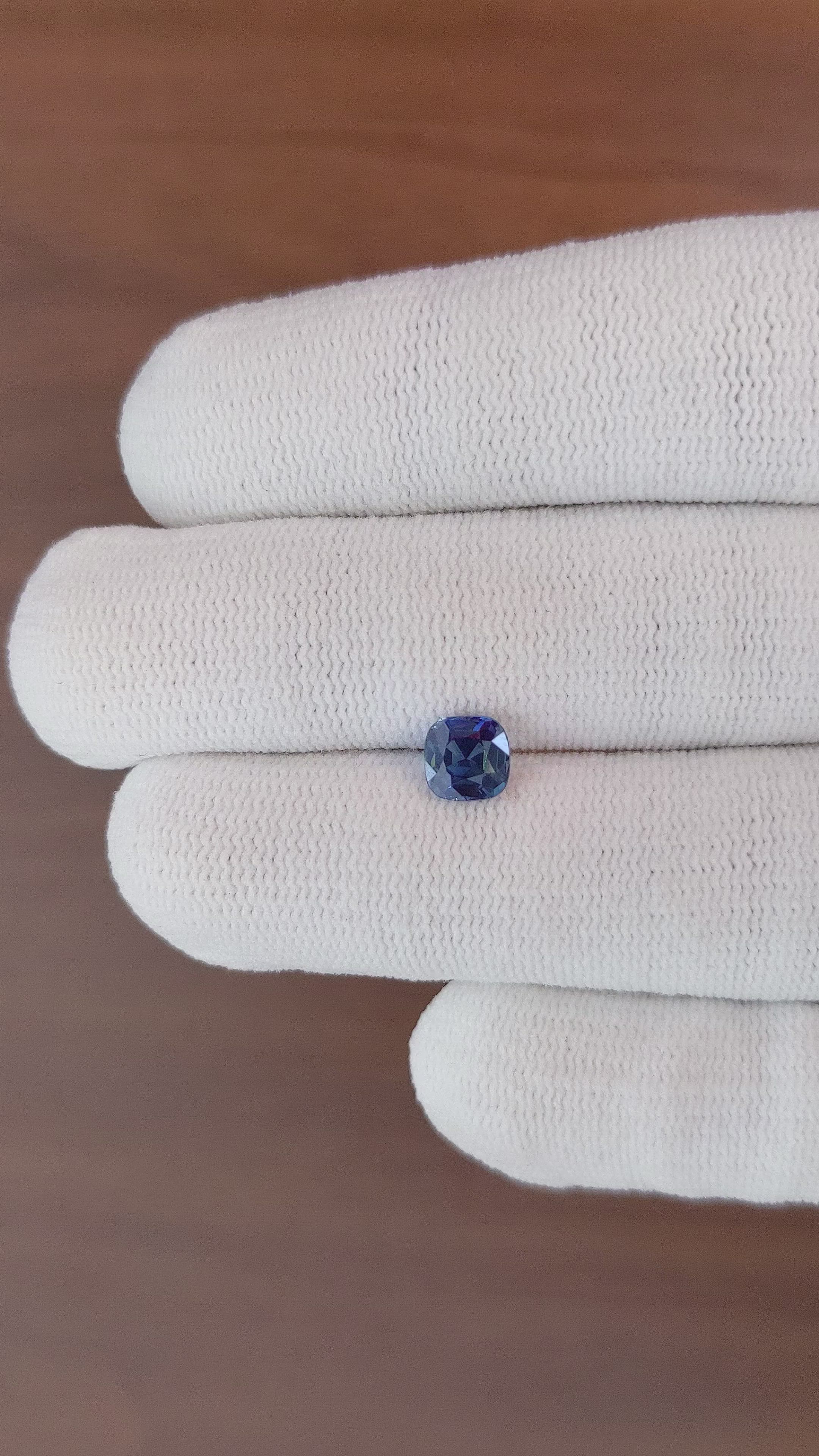 1.24 Ct. Greenish Blue Sapphire from Africa Size Video