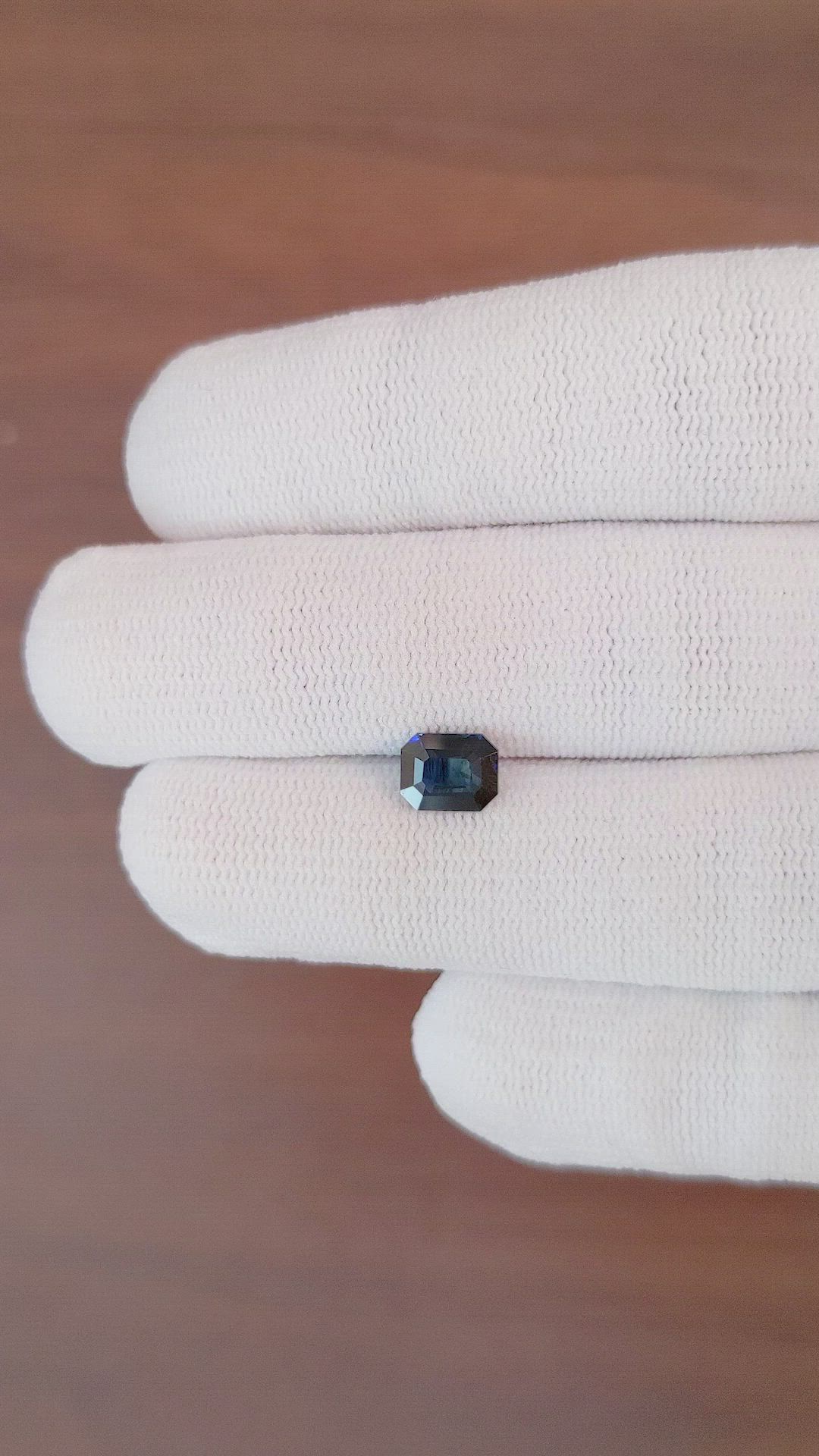 1.36 Ct. Blue Sapphire from Africa Size Video