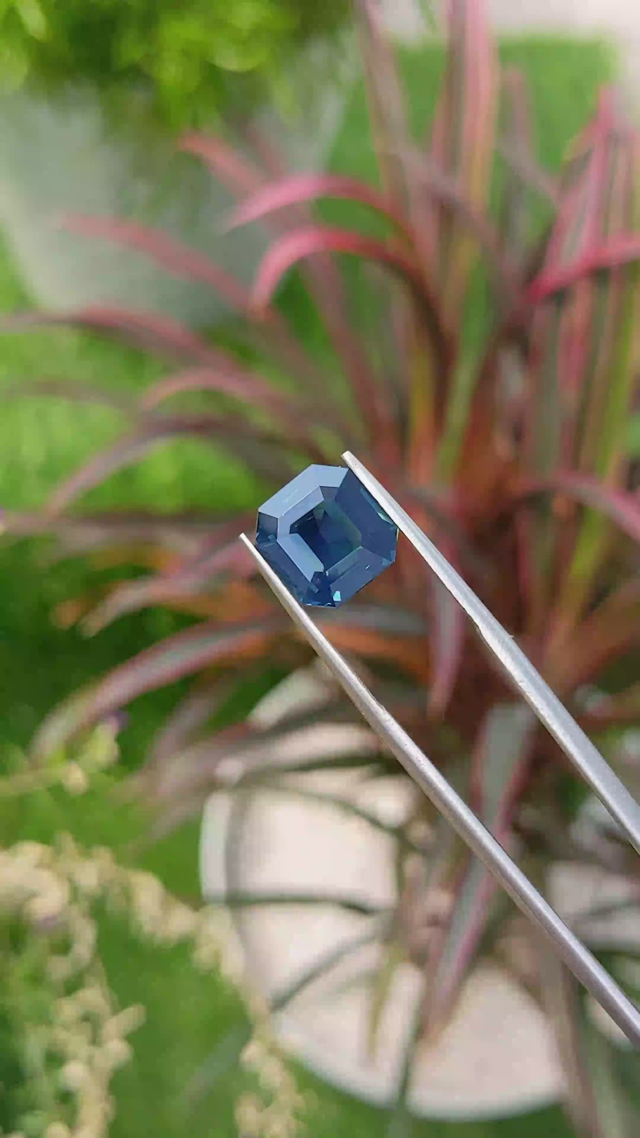5.08 Ct. Greenish Blue Sapphire from Africa Size Video