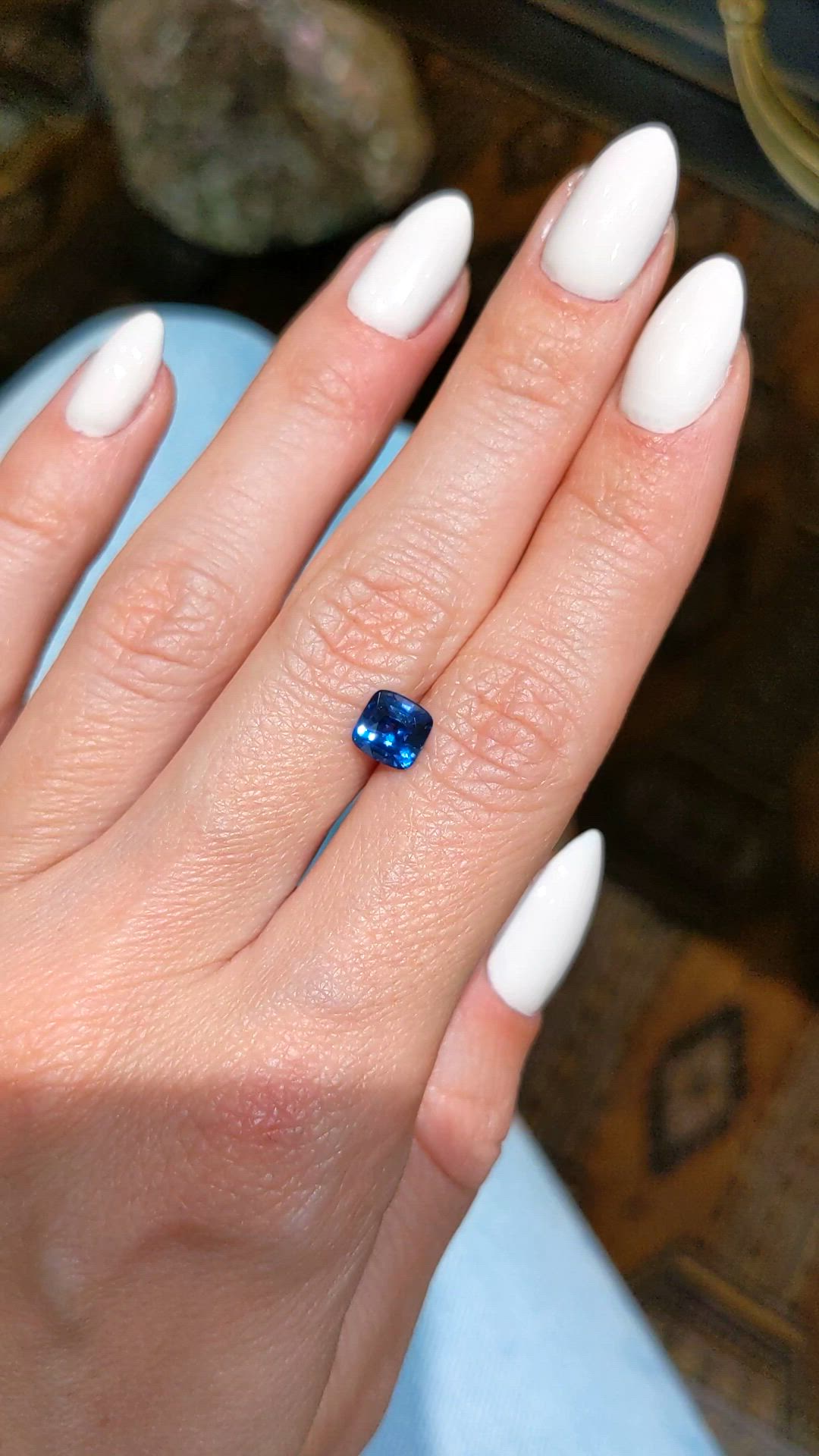 1.32 Ct. Blue Sapphire from Ceylon (Sri Lanka) Size Video