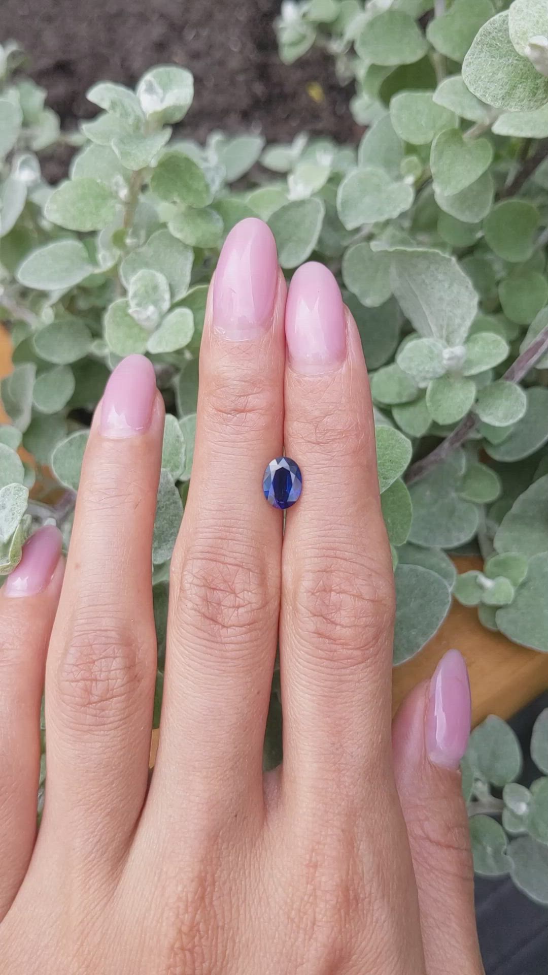 1.27 Ct. Blue Sapphire from Ceylon (Sri Lanka) Size Video