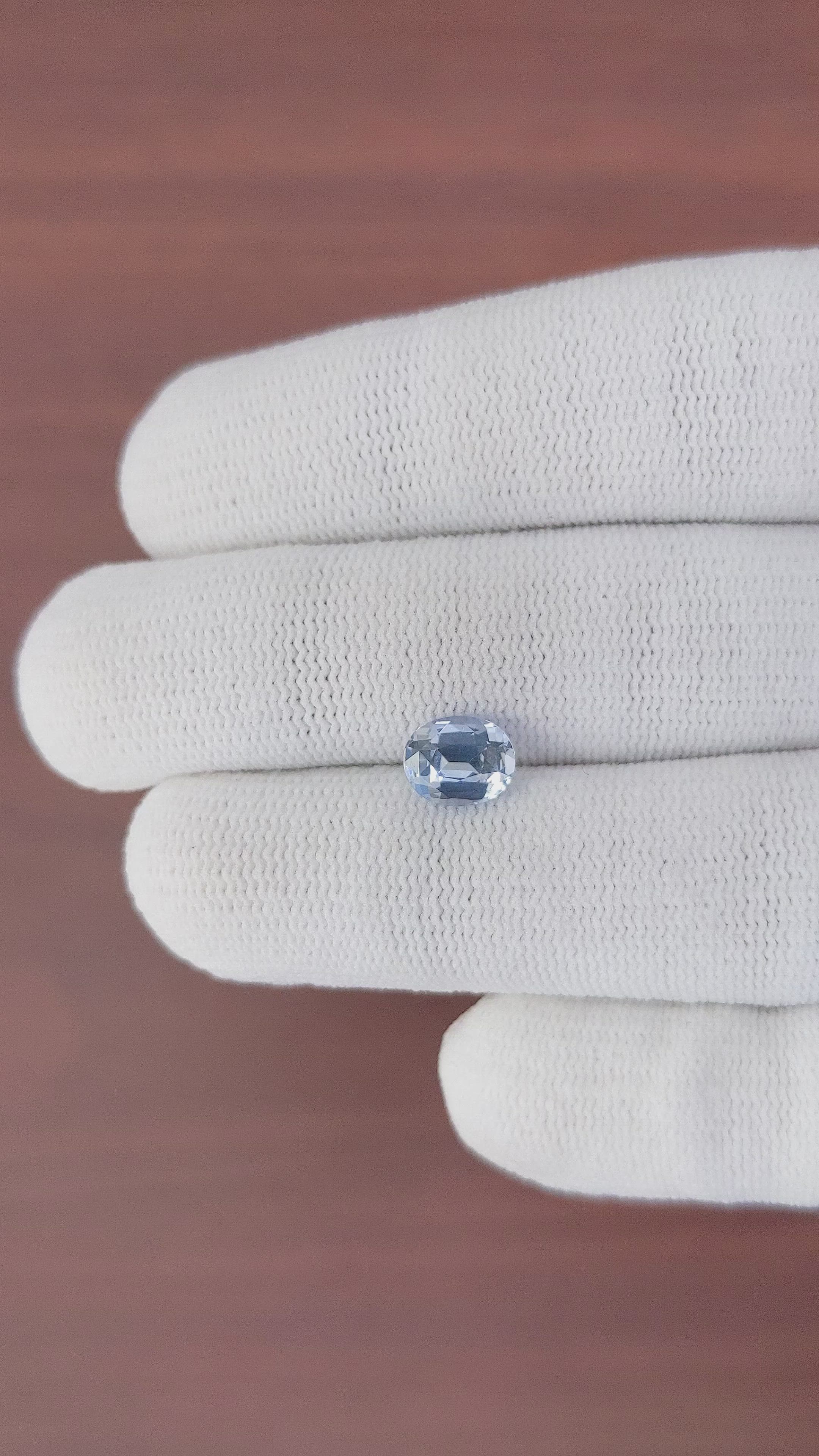 1.60 Ct. Blue Sapphire from Ceylon (Sri Lanka) Size Video