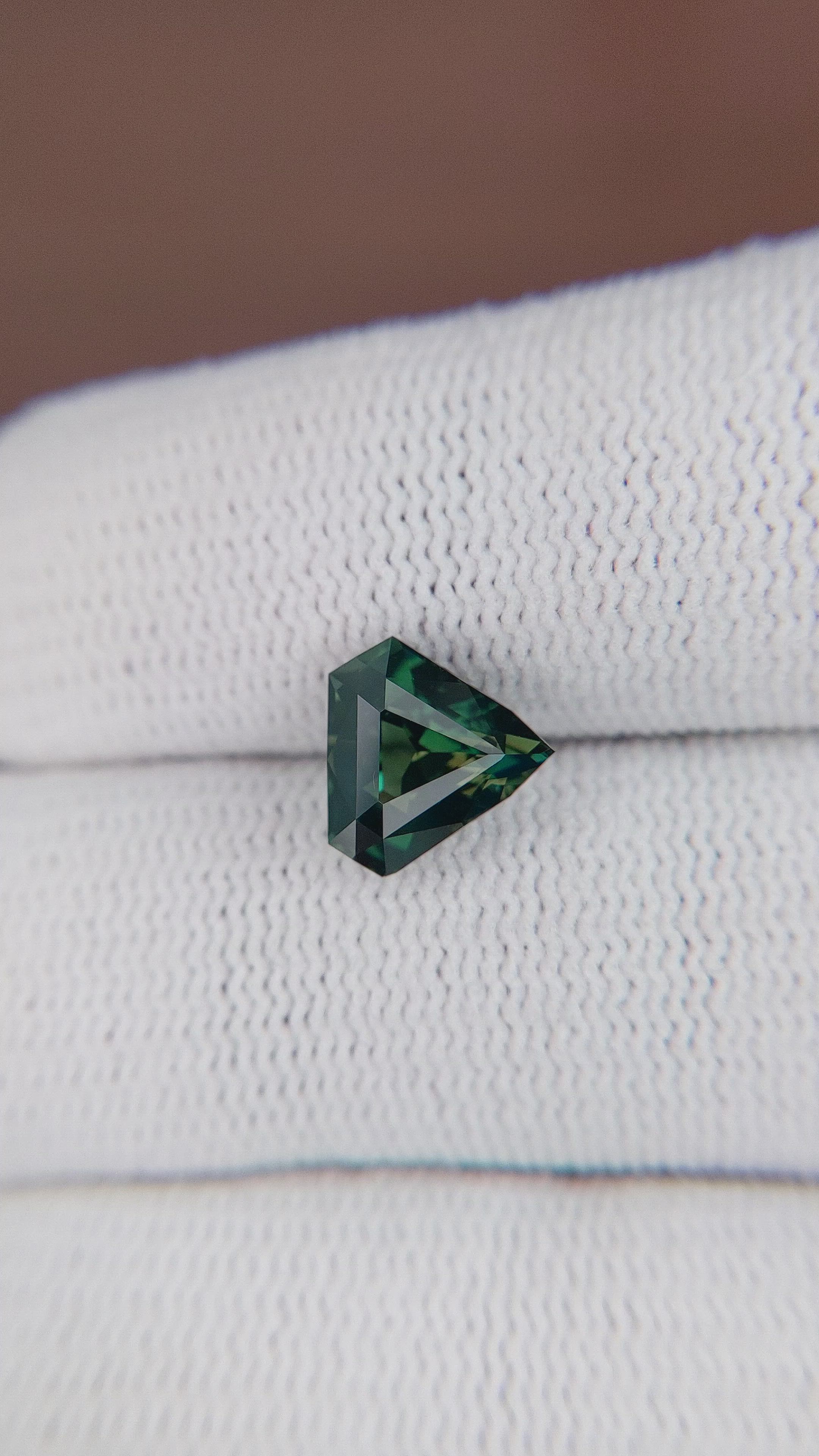 2.52 Ct. Bluish Green Sapphire from Madagascar Size Video