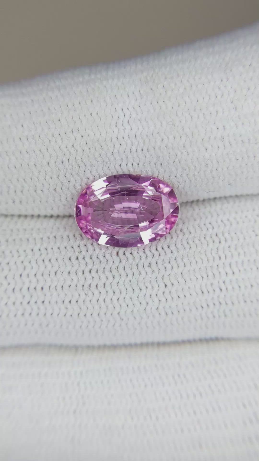 3.26 Ct. Pink Sapphire from Ceylon (Sri Lanka) Size Video