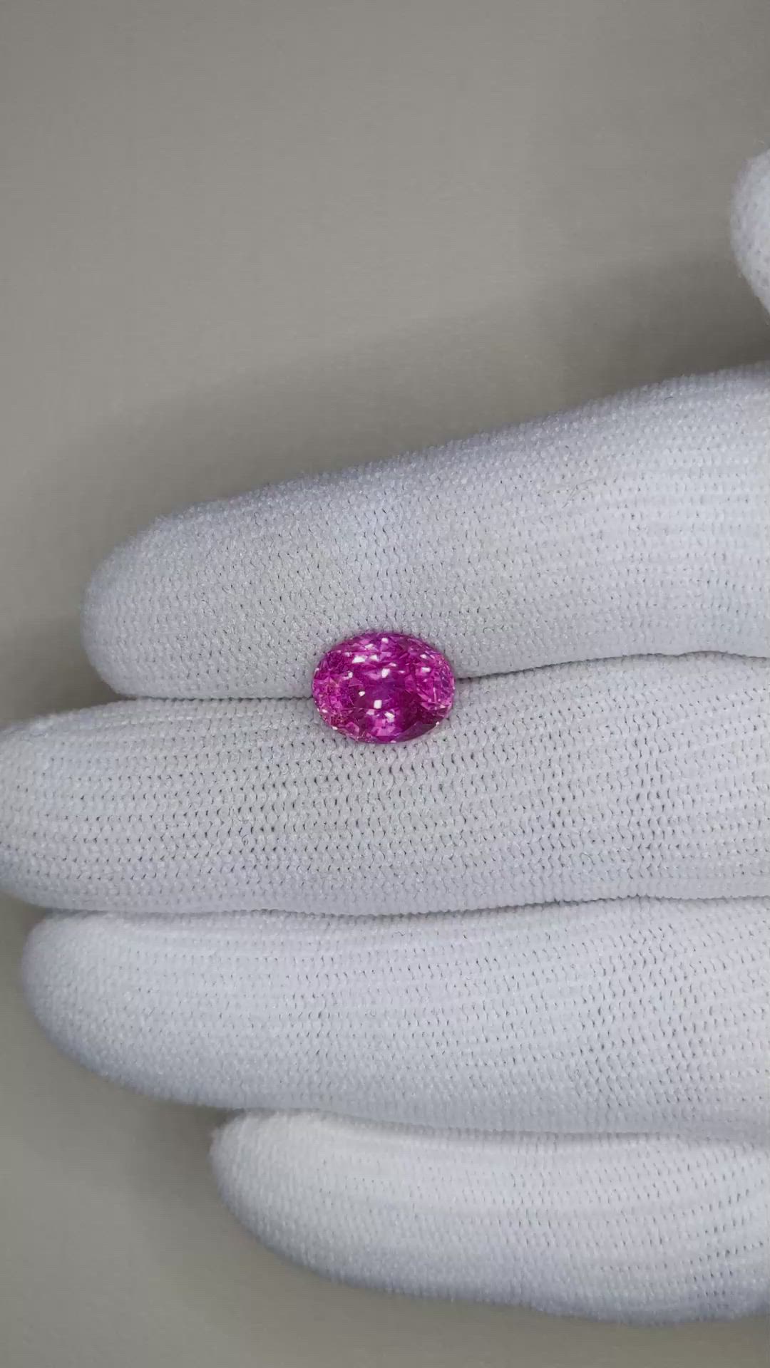 4.05 Ct. Pink Sapphire from Madagascar Size Video