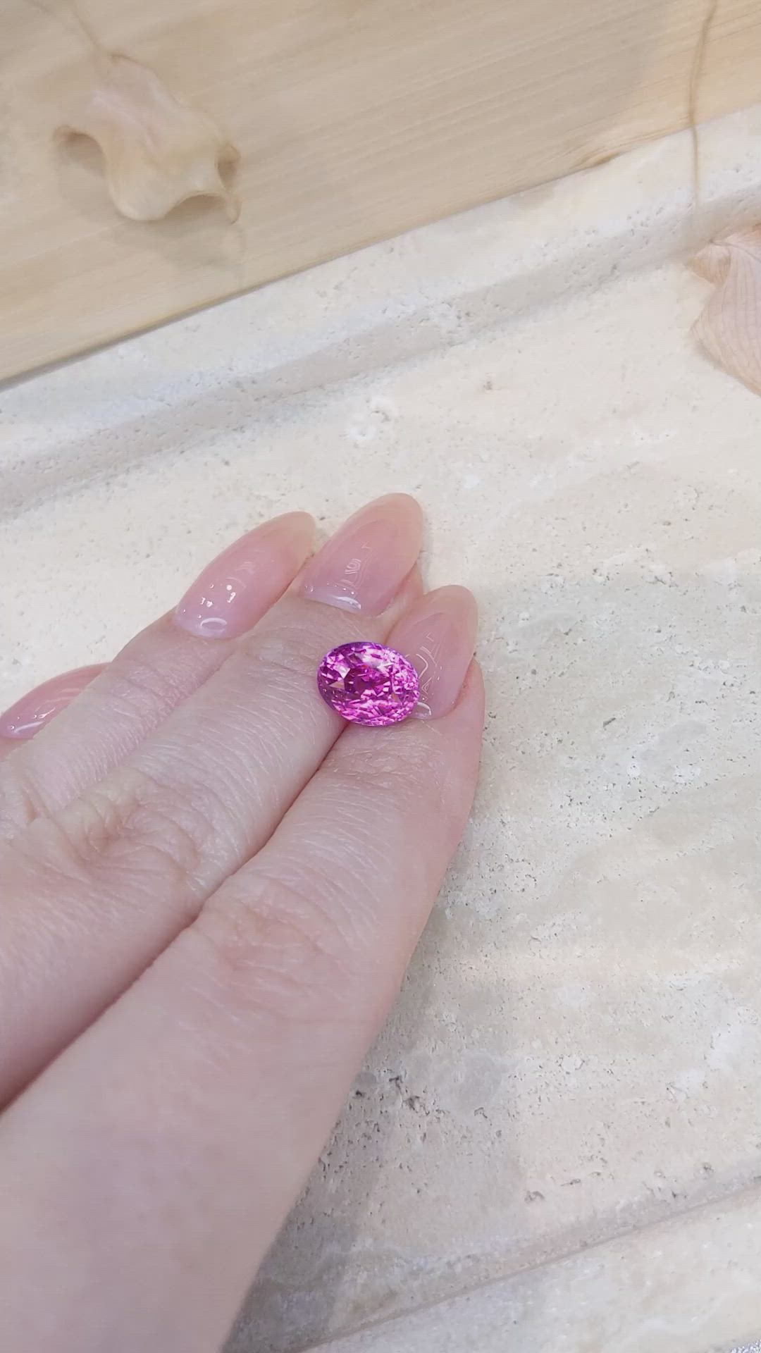 4.05 Ct. Pink Sapphire from Madagascar Size Video