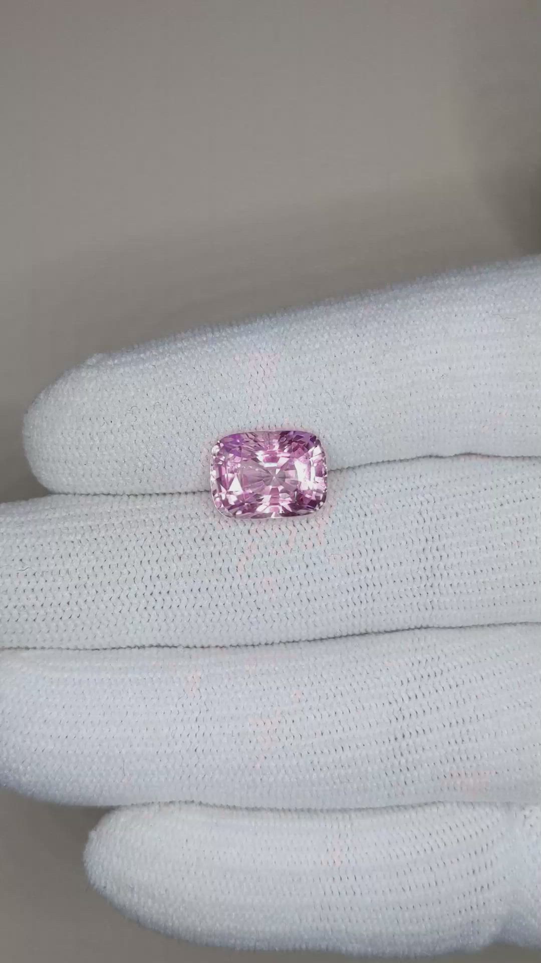 5.24 Ct. Pink Sapphire from Ceylon (Sri Lanka) Size Video