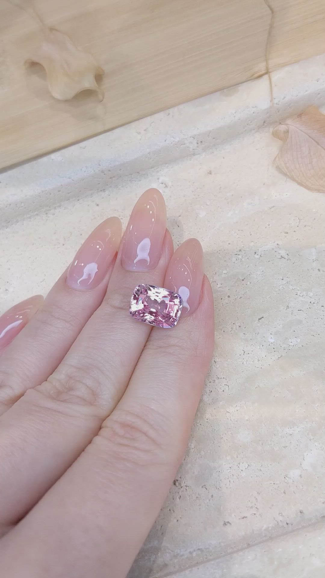 5.24 Ct. Pink Sapphire from Ceylon (Sri Lanka) Size Video