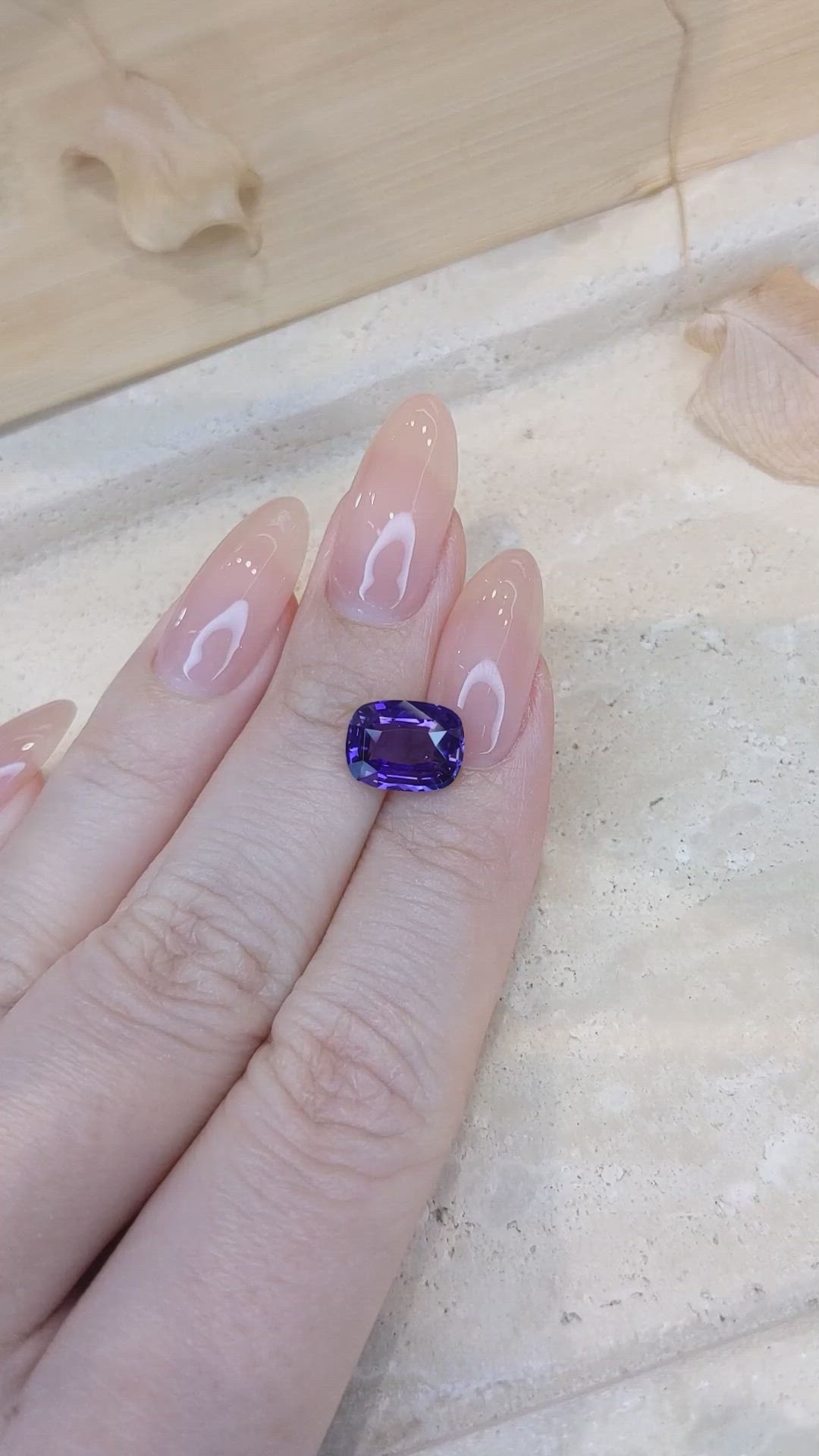3.17 Ct. Purple Sapphire from Madagascar Size Video
