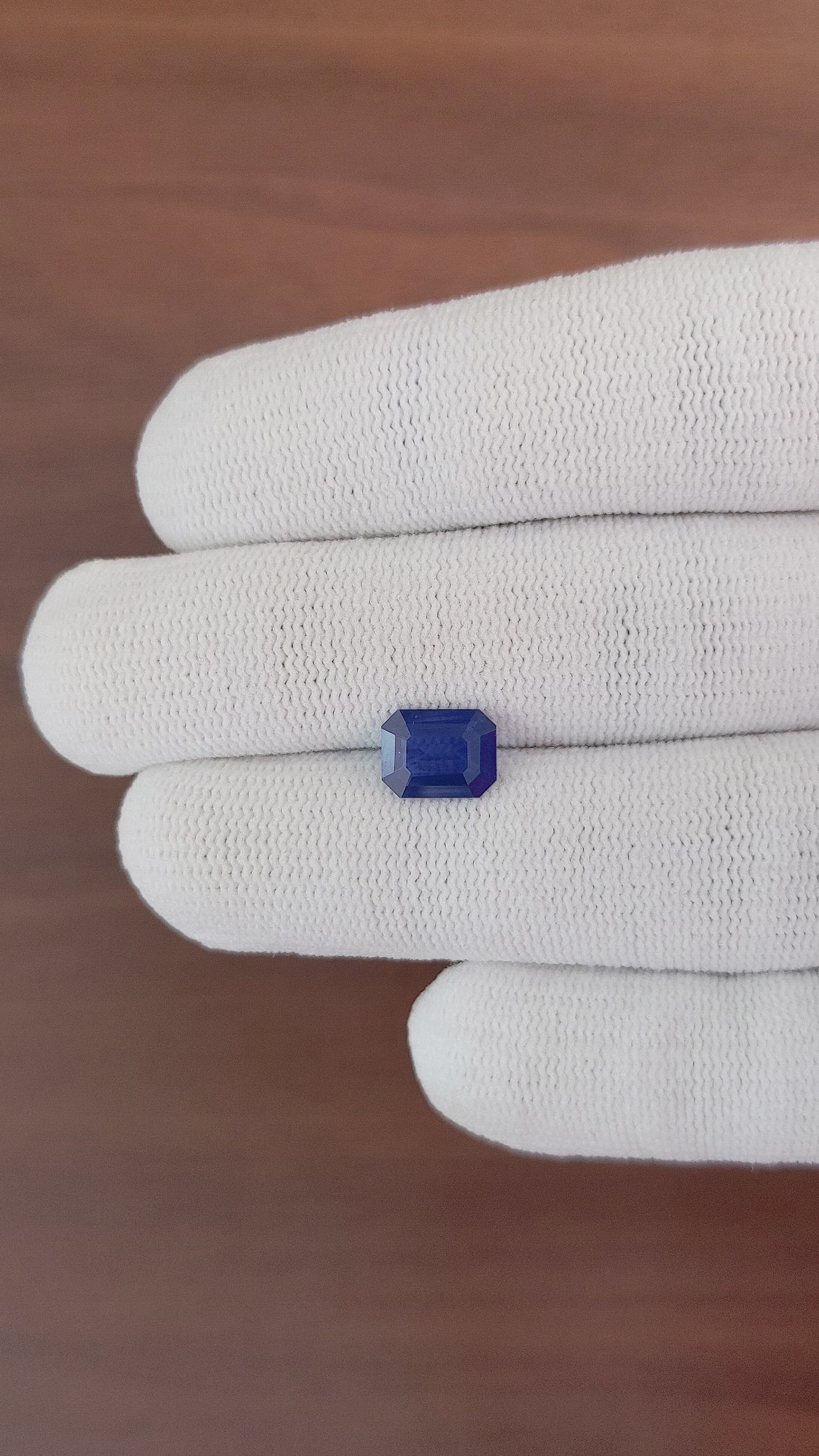 1.77 Ct. Blue Sapphire from Ceylon (Sri Lanka) Size Video