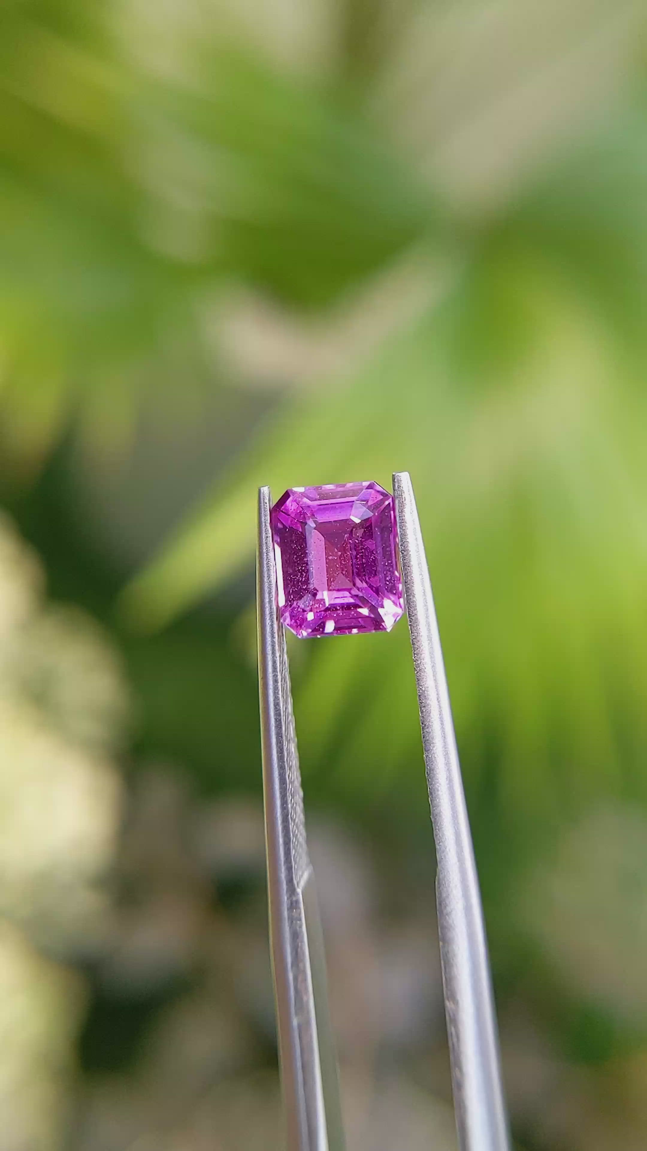 1.56 Ct. Pink Sapphire from Ceylon (Sri Lanka) Size Video