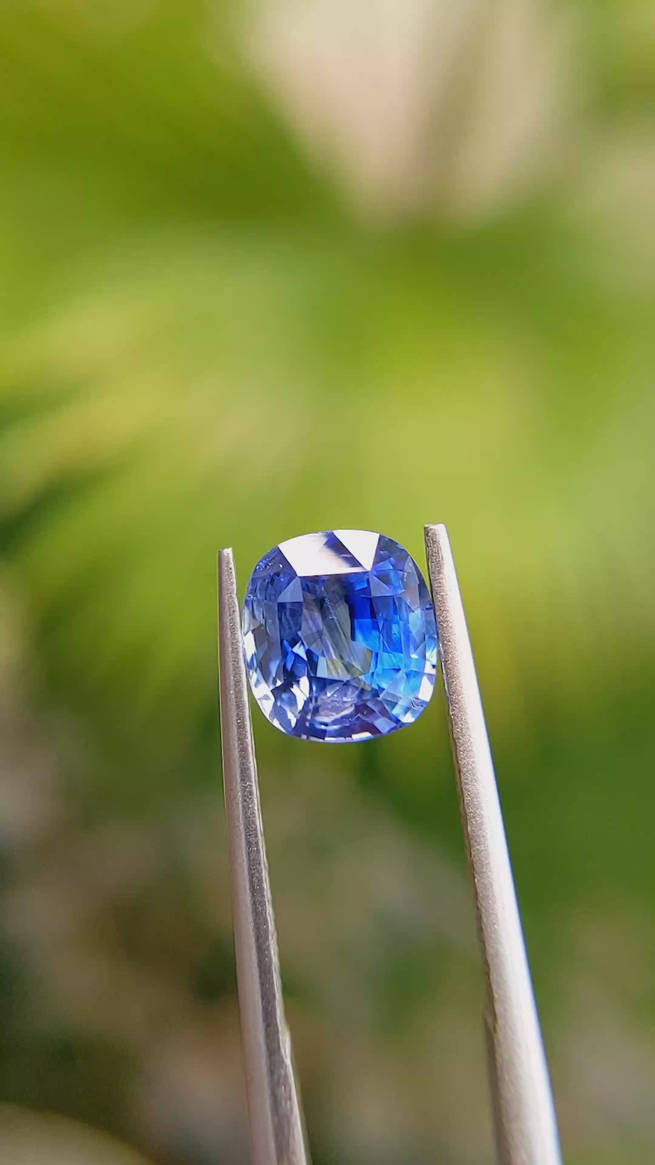 2.18 Ct. Blue Sapphire from Ceylon (Sri Lanka) Size Video
