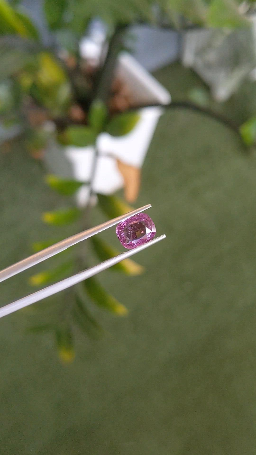 1.94 Ct. Purplish Pink Sapphire from Ceylon (Sri Lanka) Size Video